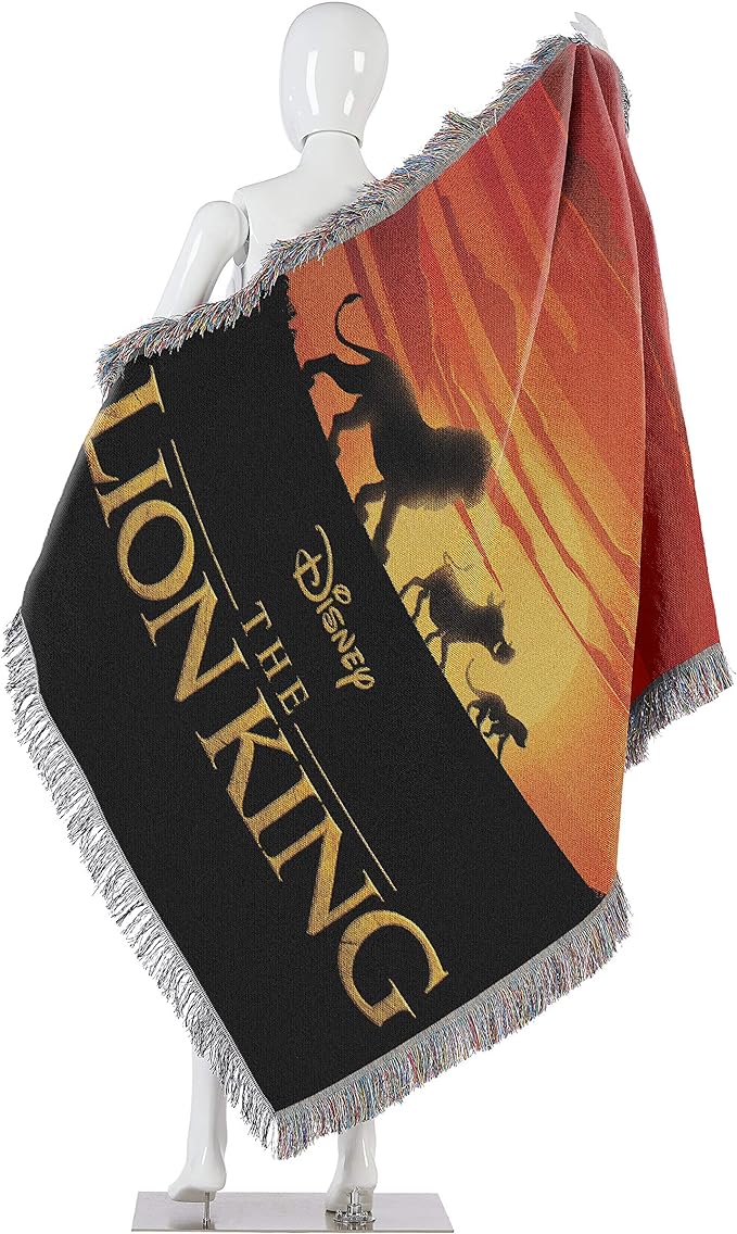 Disney Lion King Sunset Walk Woven Tapestry Throw Blanket 48x60 Inches