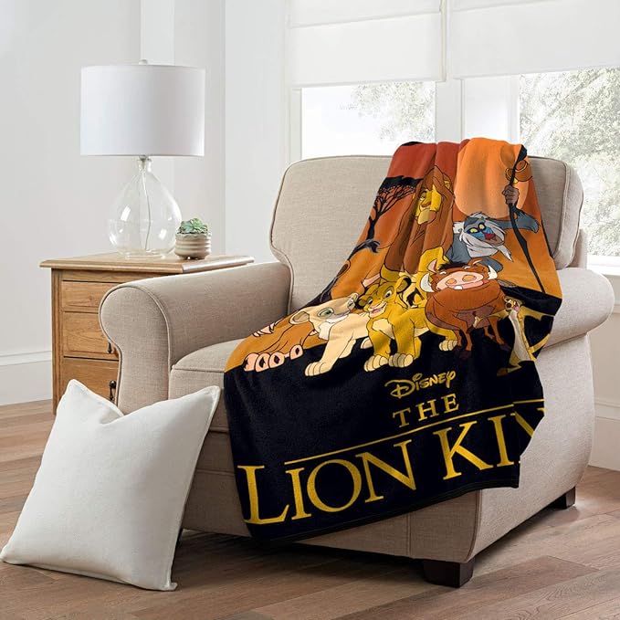 Disney Lion King Pride Friends Woven Tapestry Throw Blanket 48x60 Inches