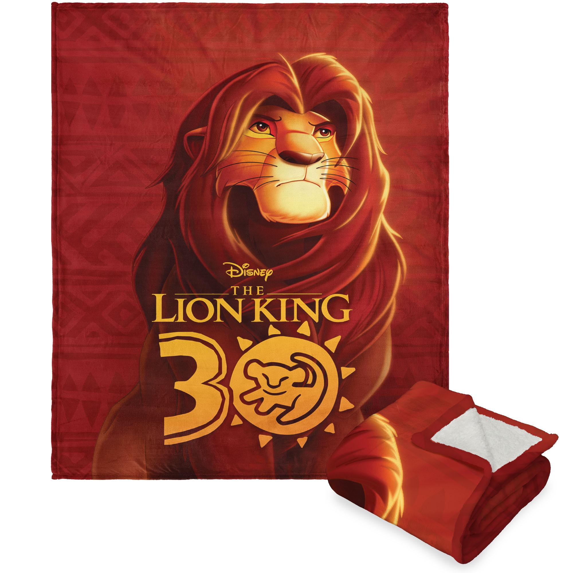 Disney Lion King The King Silk Touch Sherpa Throw Blanket 50x60 Inches