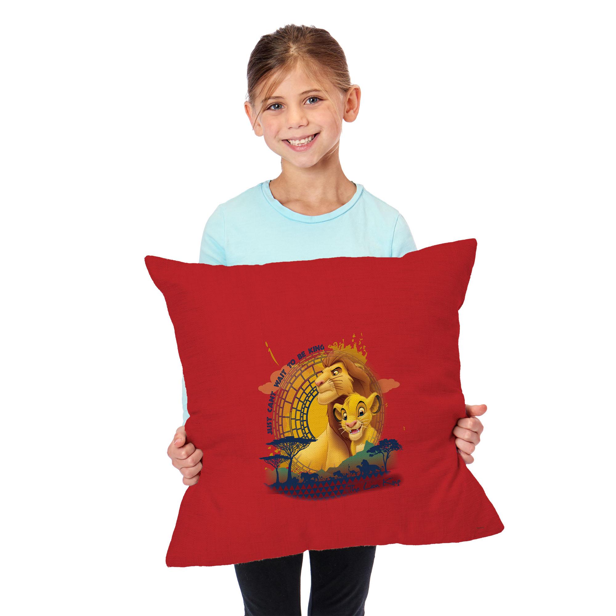 Disney Lion King Can't Wait Throw Pillow 18x18 Inches