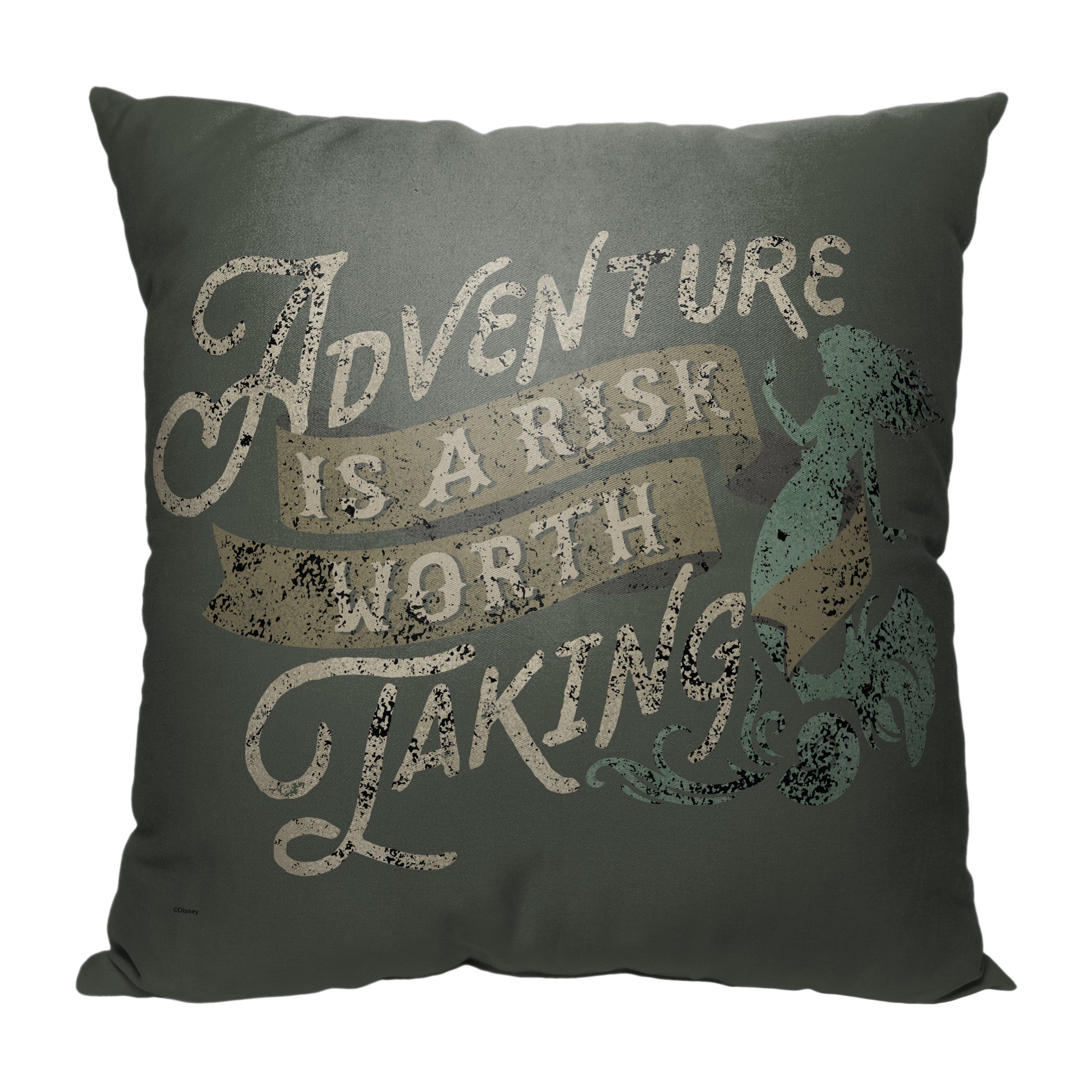 Disney Little Mermaid Risk Worth Taking Throw Pillow 18x18 Inches