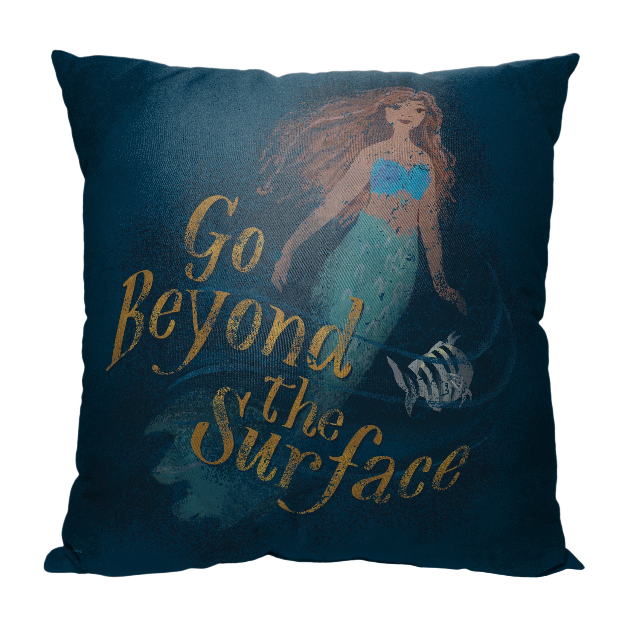 Disney Little Mermaid Beyond The Surface Throw Pillow 18x18 Inches