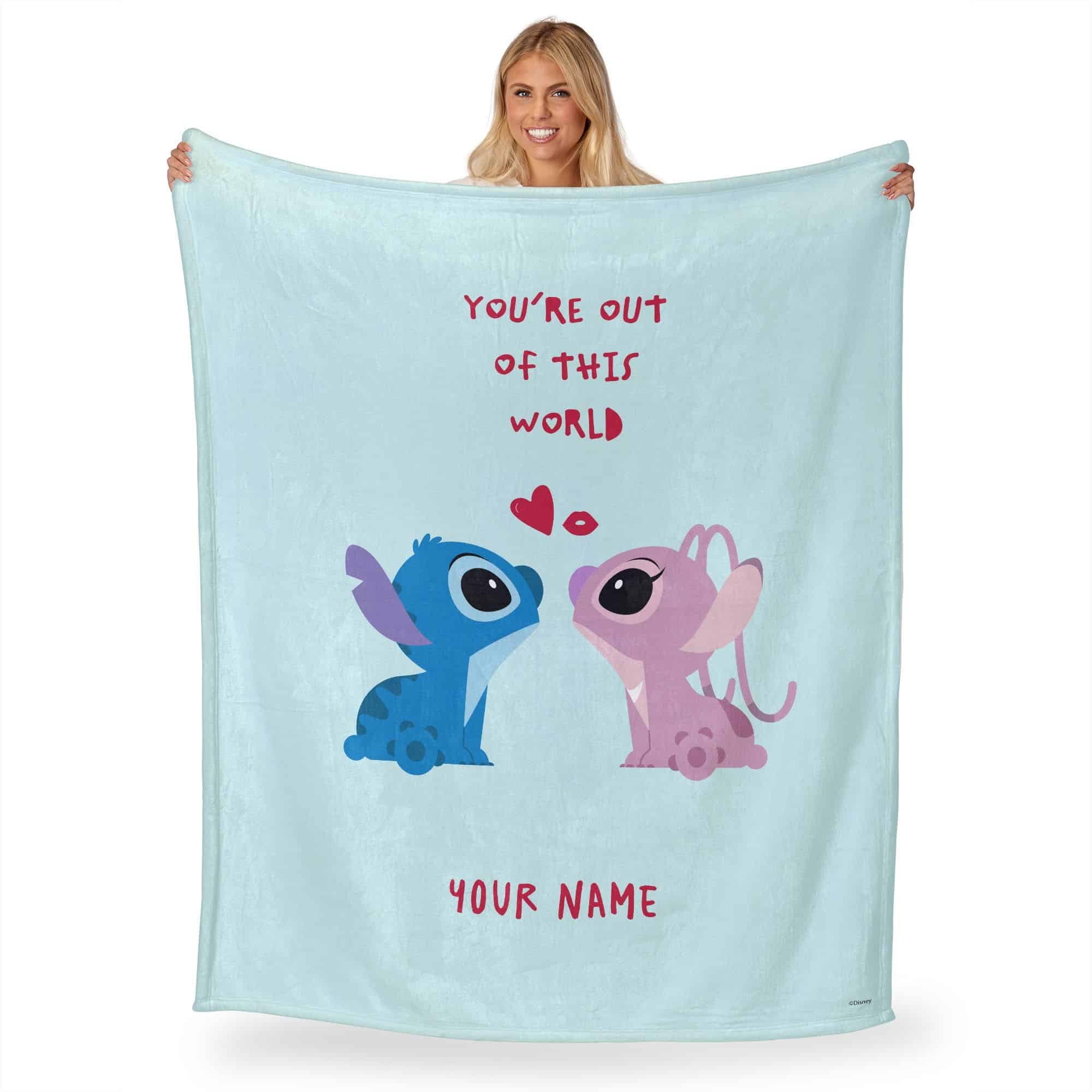 Lilo & Stitch Überwurfdecke 127x152 Cm – Weicher Plüsch, Maschinenwaschbar, Offizielles Lizenzprodukt