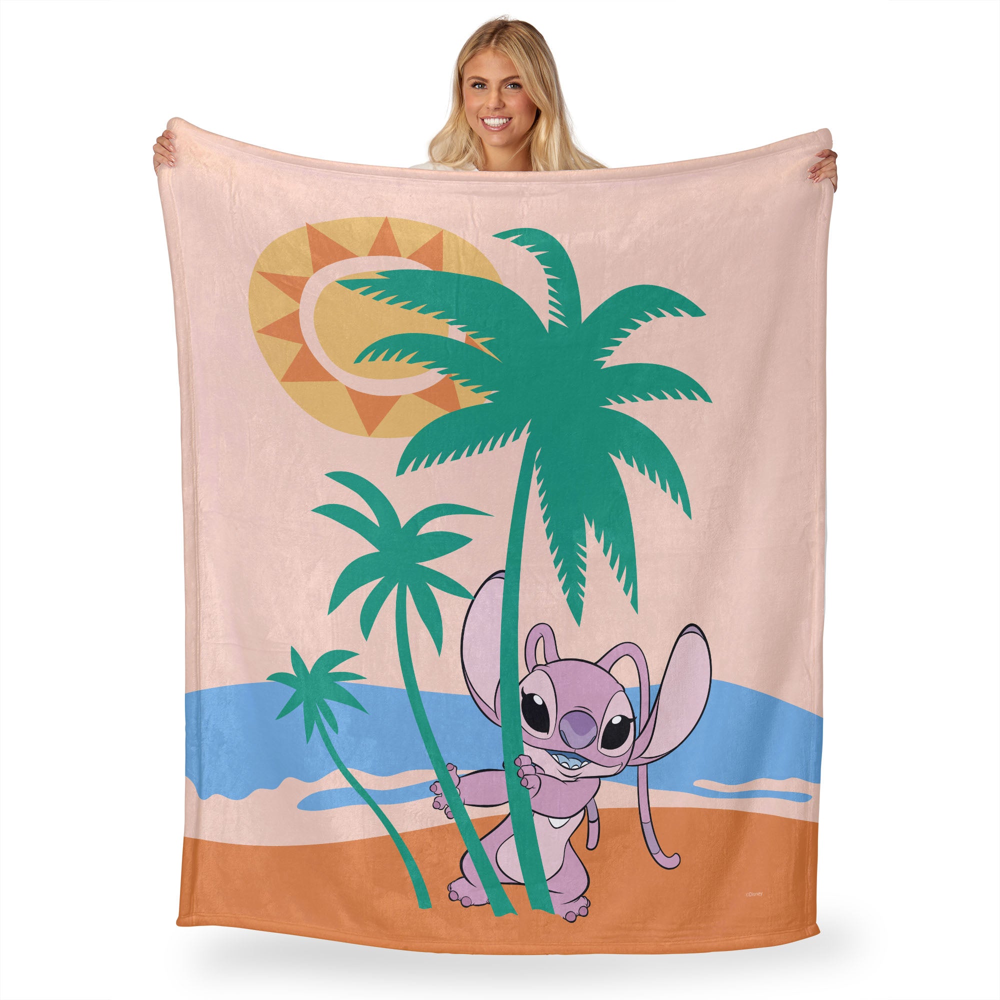 Lilo & Stitch Überwurfdecke 127x152 Cm – Weicher Plüsch, Maschinenwaschbar, Offizielles Lizenzprodukt