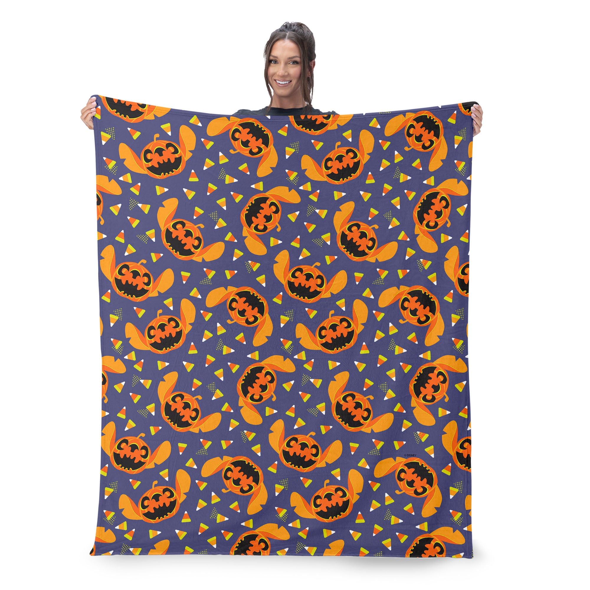 Disney Lilo and Stitch Jack-o'-lantern Stitch Silk Touch Throw Blanket 40x50 Inches 50x60 Inches