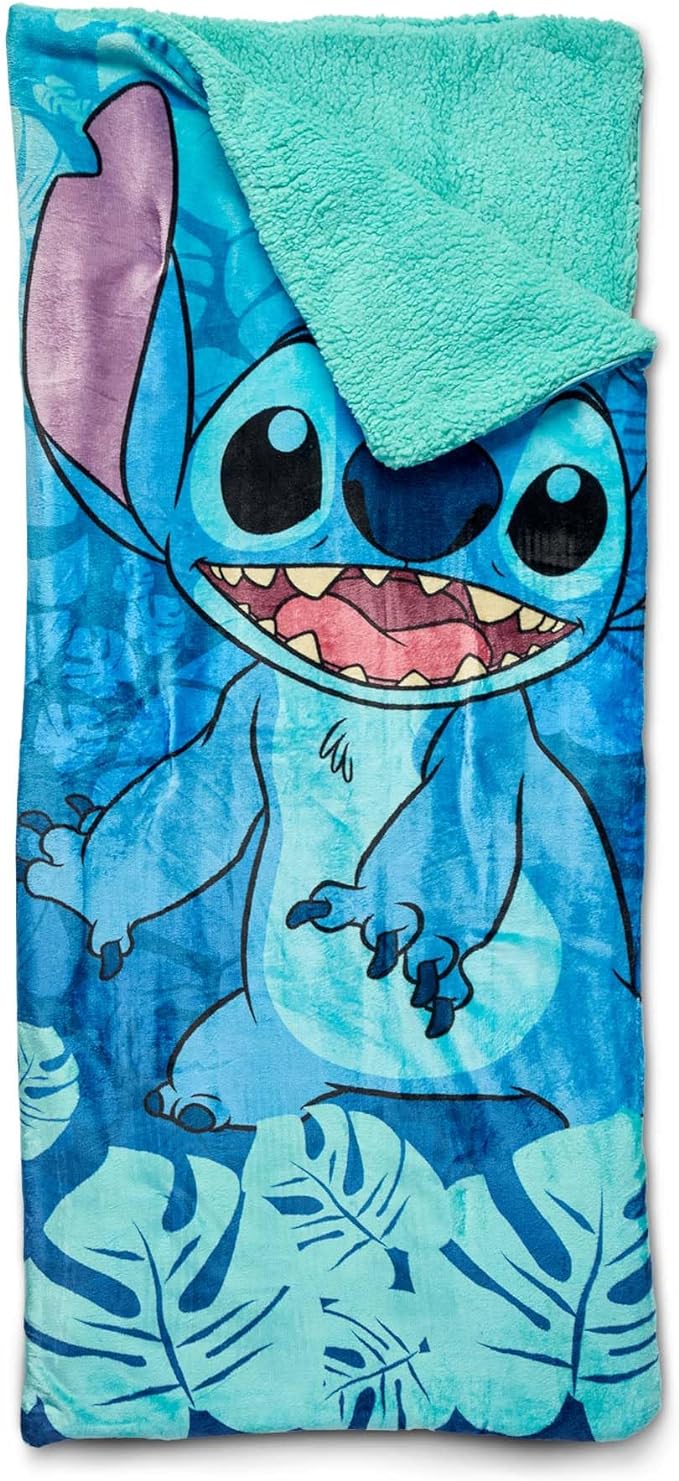 Disney Lilo and Stitch Palm Smiles Slumber Bag with Pillow 28x55 Inches