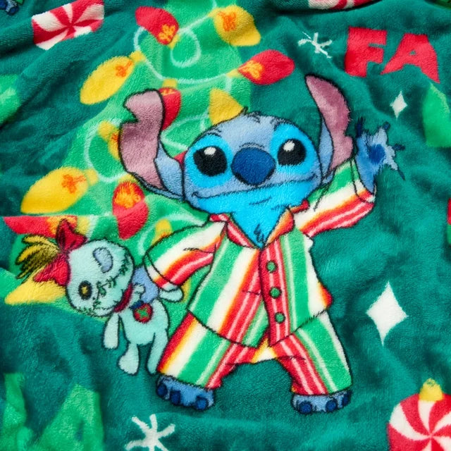 Disney Lilo and Stitch PJs Tradition Silk Touch Throw Blanket 50x70 Inches