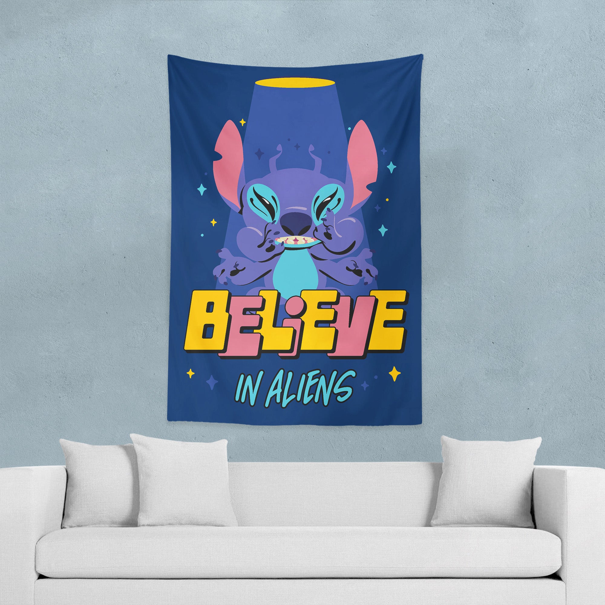 Disney Lilo and Stitch Believe Wall Hanging Tapestry 40X57 inches