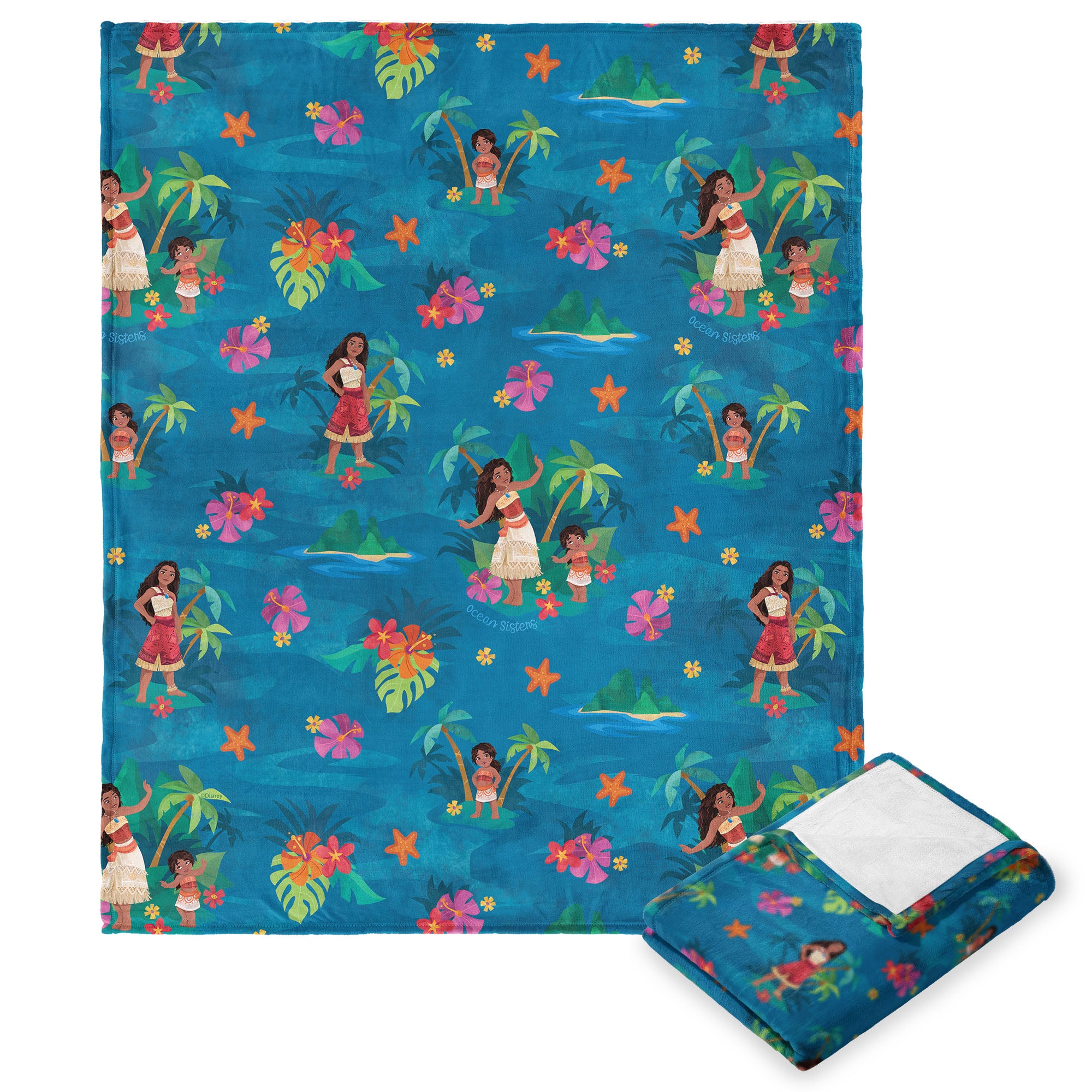 Disney Moana 2 Moana Simea Pattern Silk Touch Throw Blanket 50X60 Inches