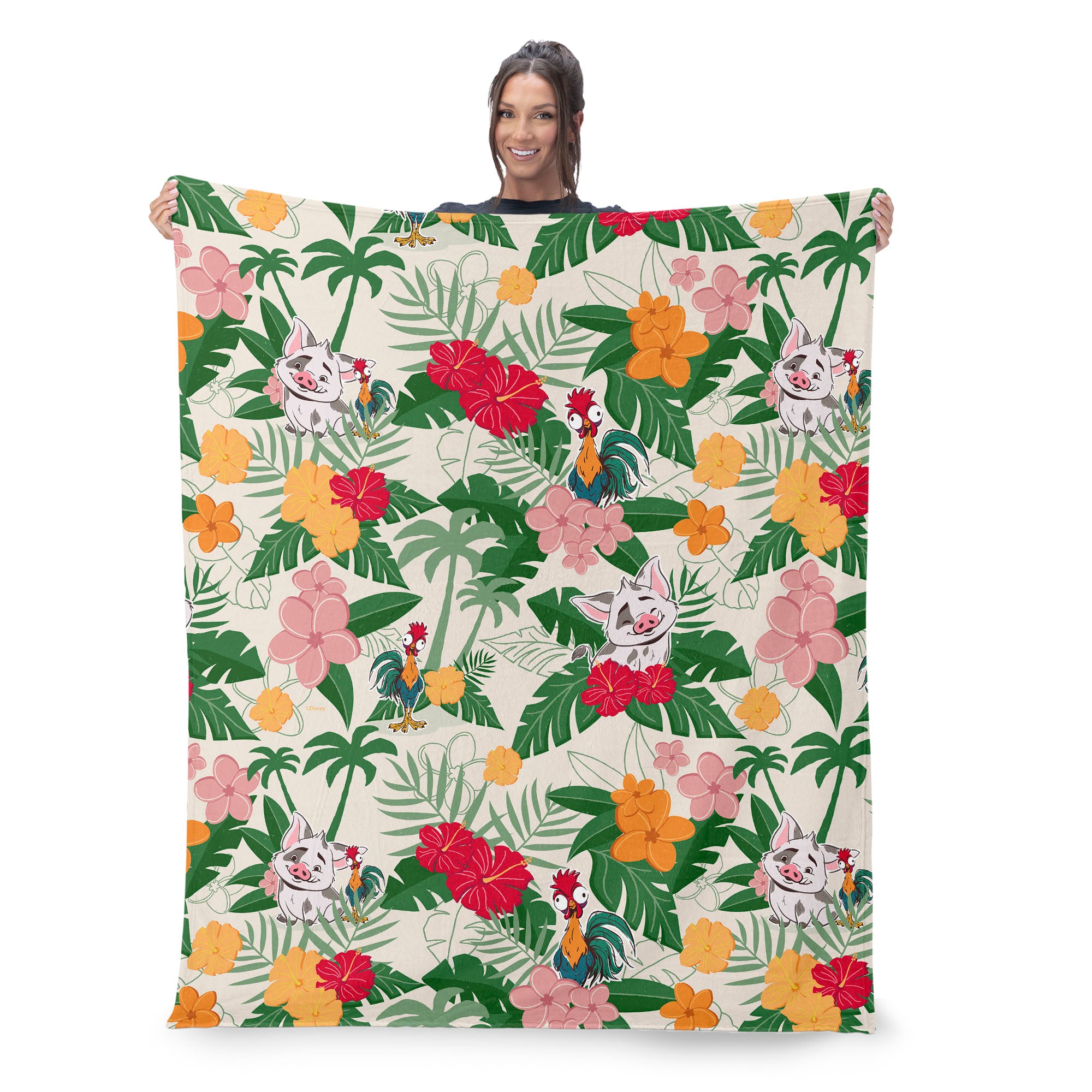 Disney Moana 2 Tropical Paradise Silk Touch Throw Blanket 50X60 Inches