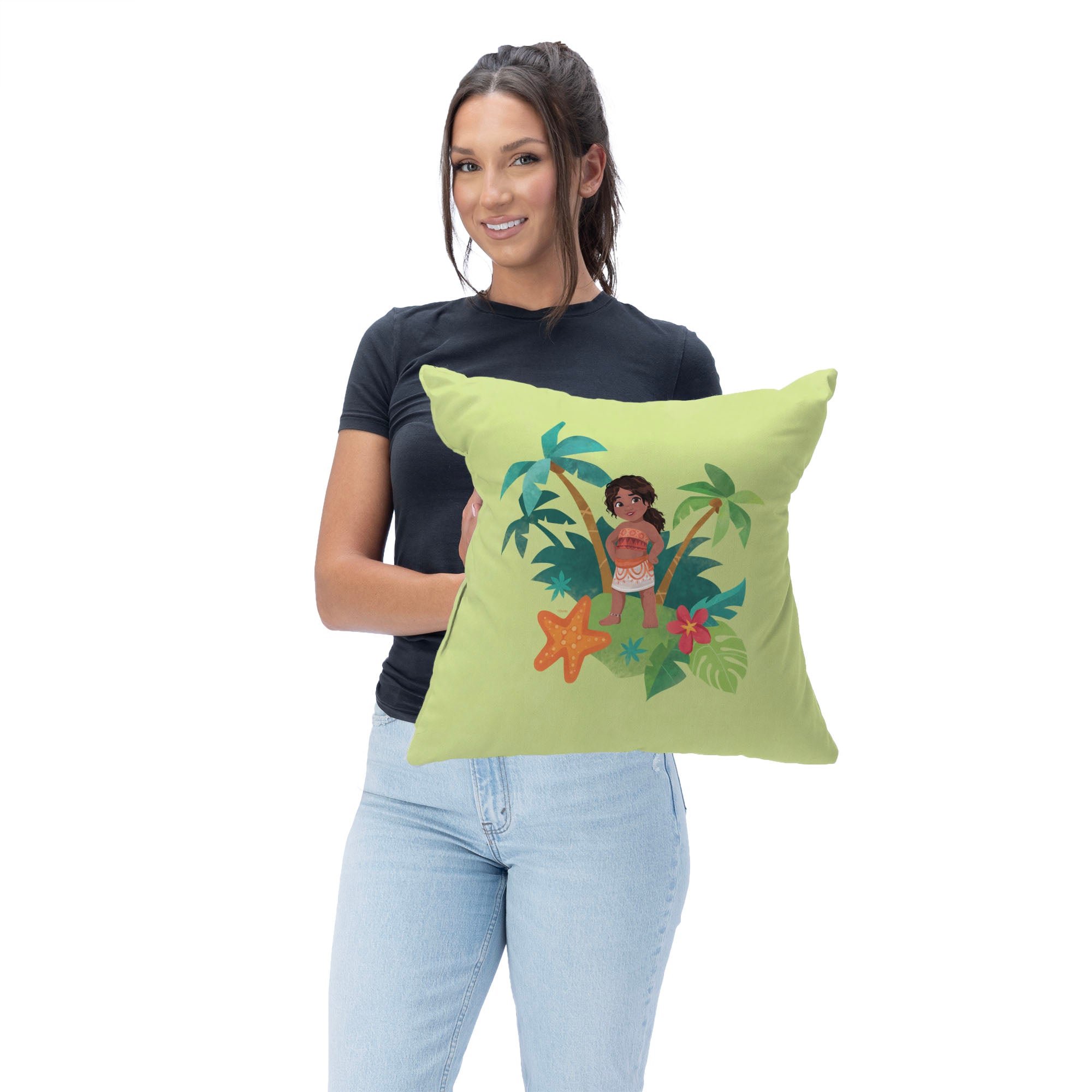 Disney Moana 2  Island Simea Throw Pillow 18X18 Inches