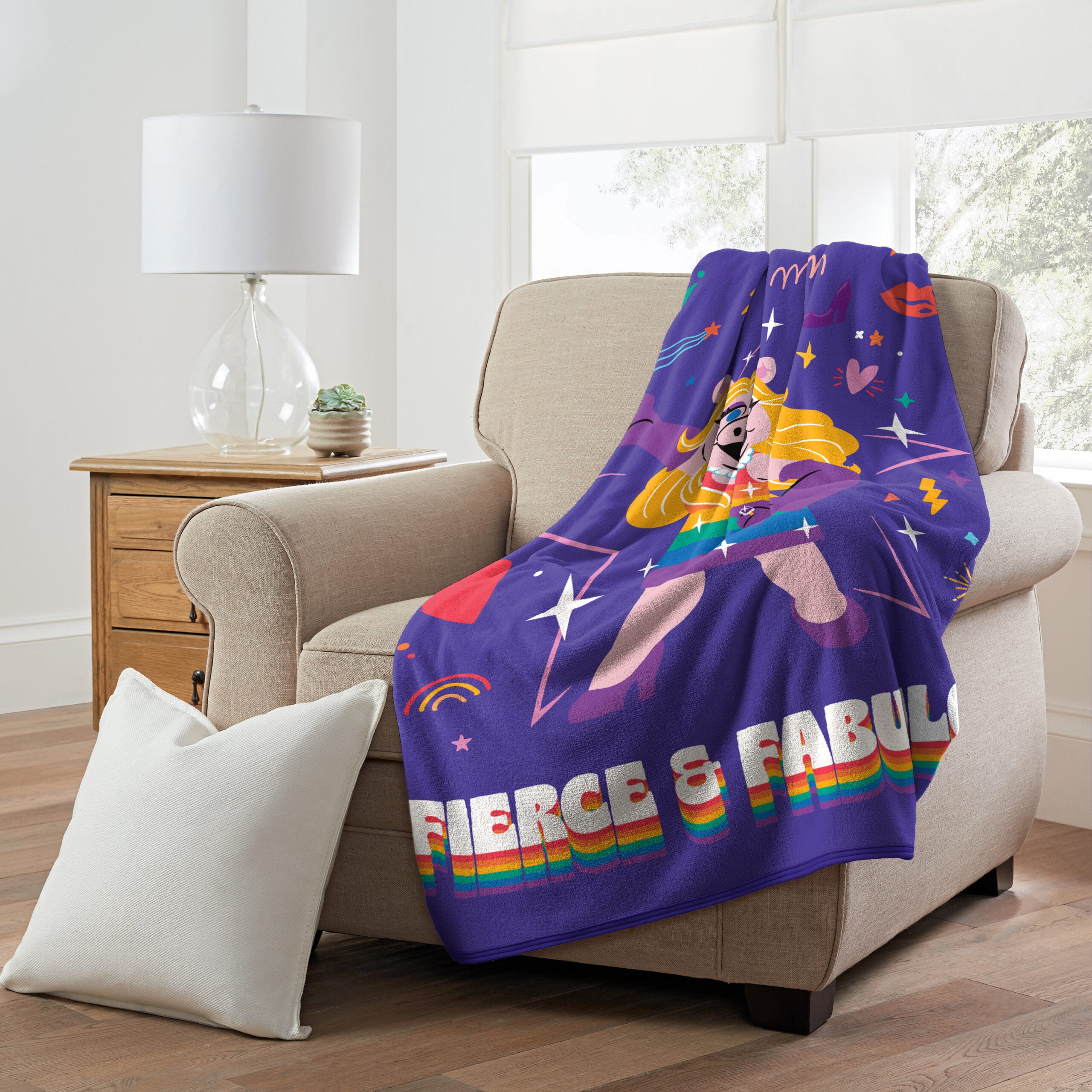 Disney Muppets Fierce And Fab Micro Raschel Throw Blanket 46x60 Inches