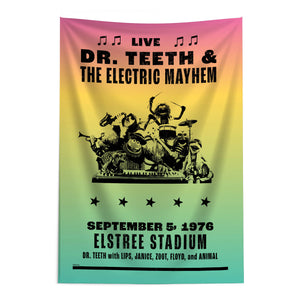 Disney The Muppets Dr. Teeth Live Tapestry Wall Hanging 24x36 inches