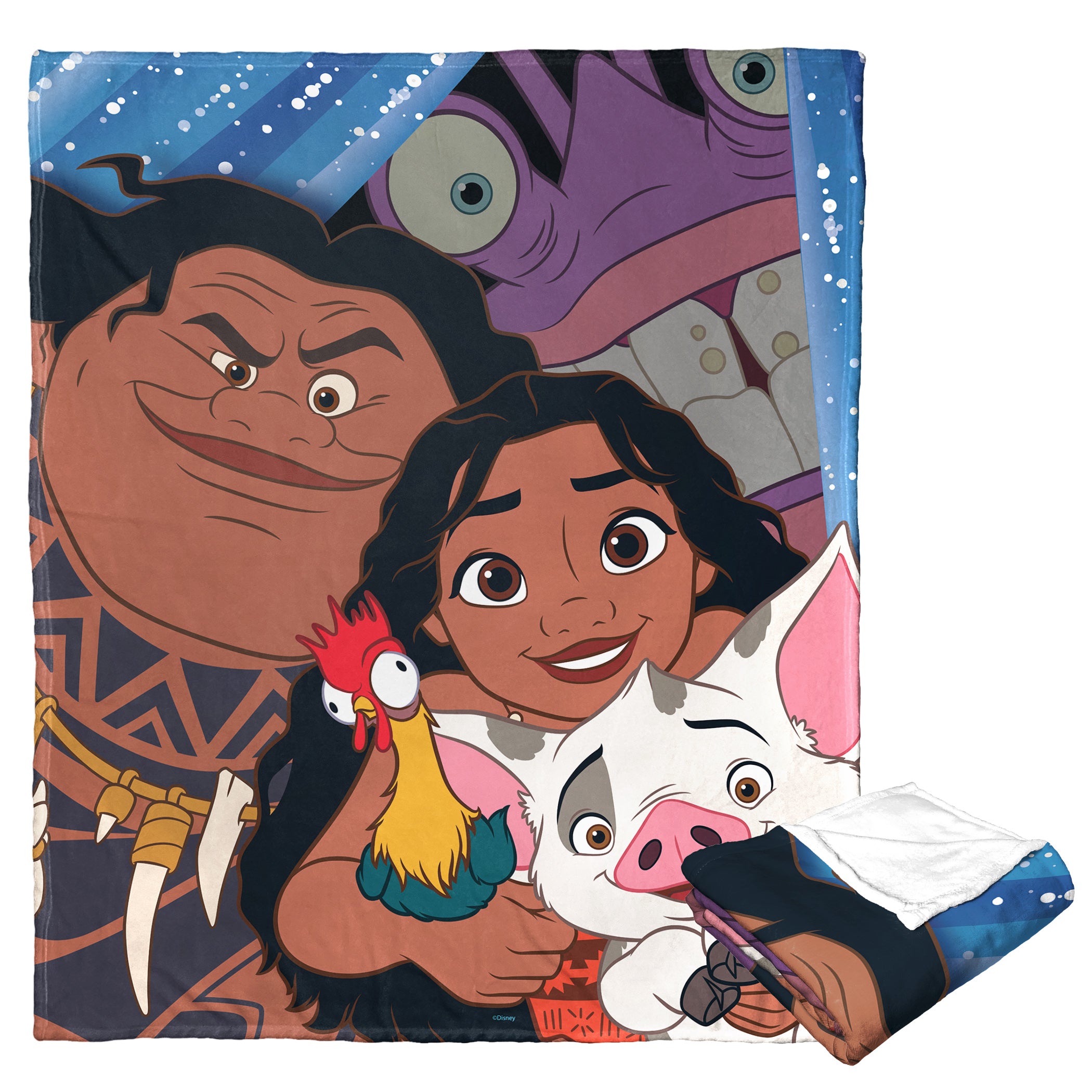 Disney D100 Moana Group Silk Touch Throw Blanket 50x60 Inches