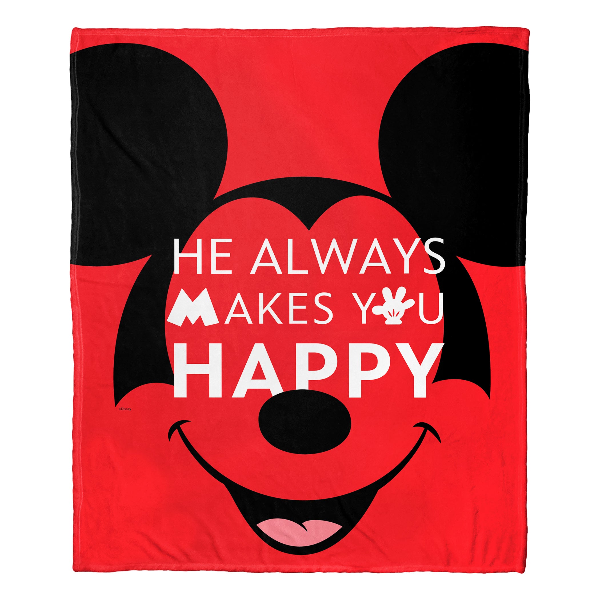 Disney D100 He Makes You Happy Silk Touch Throw Blanket 50x60 Inches