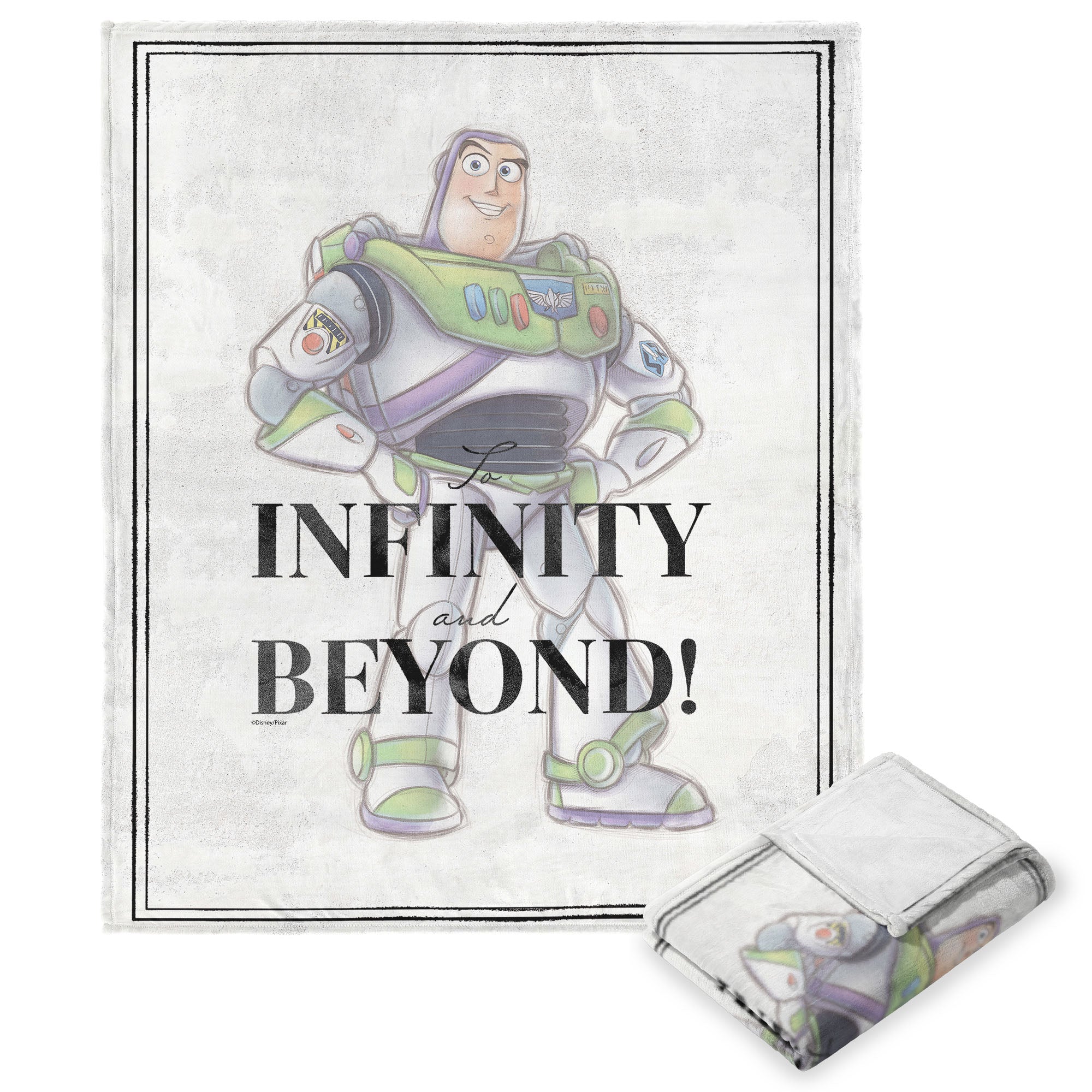 Disney D100 To Infinity And Beyond Silk Touch Throw Blanket 50x60 Inches