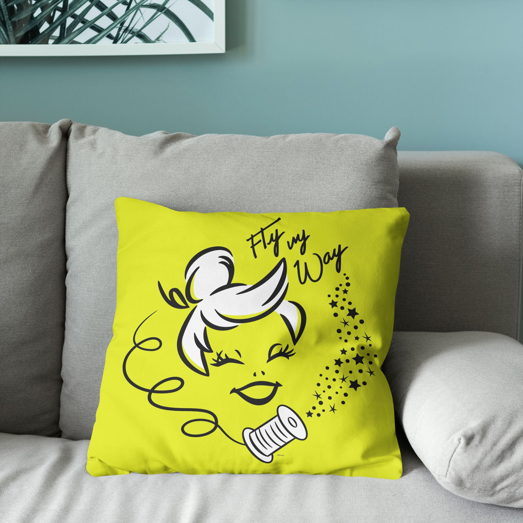 Disney D100 Fly My Way Throw Pillow 18x18 Inches