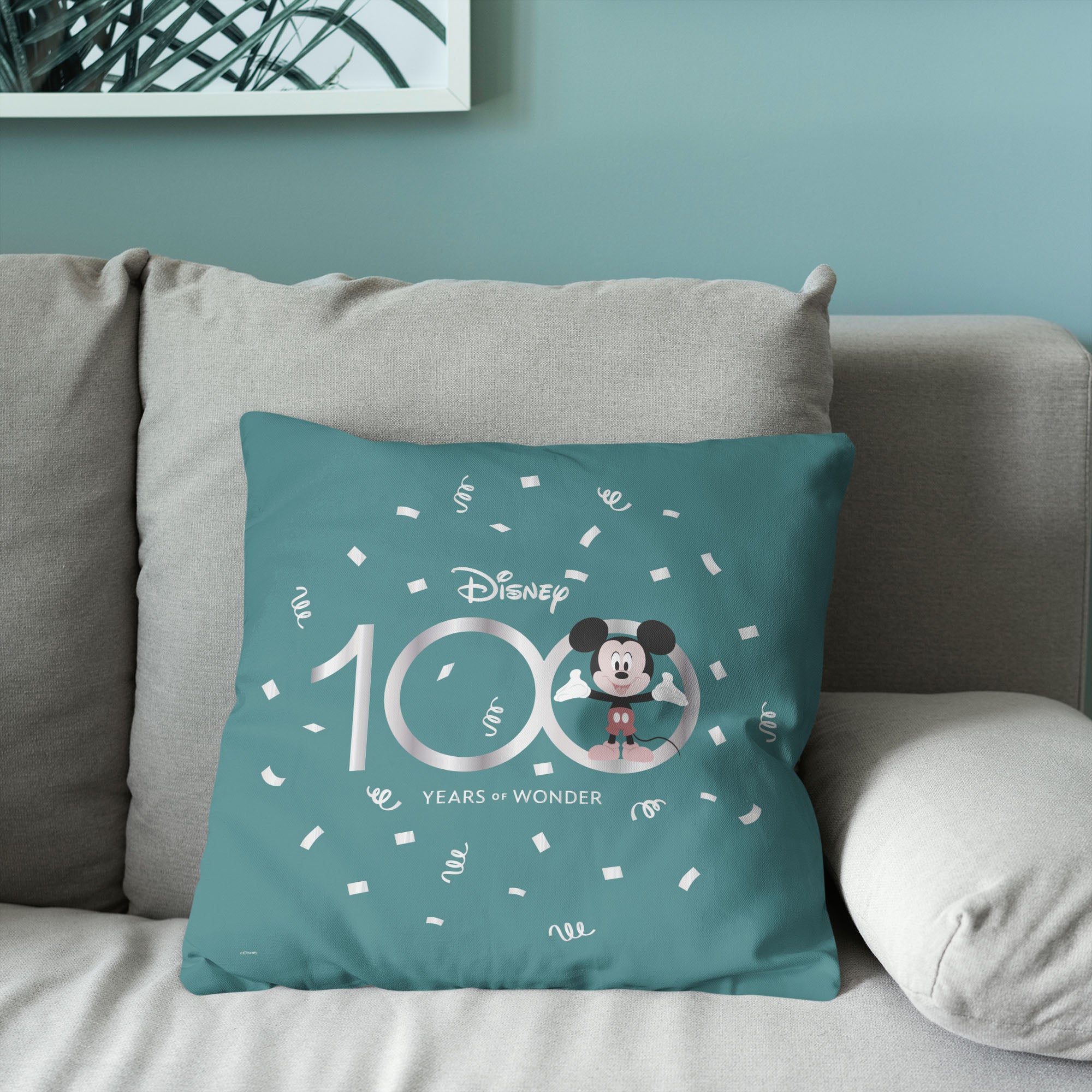 Disney D100 Platinum 100 Throw Pillow 18x18 Inches