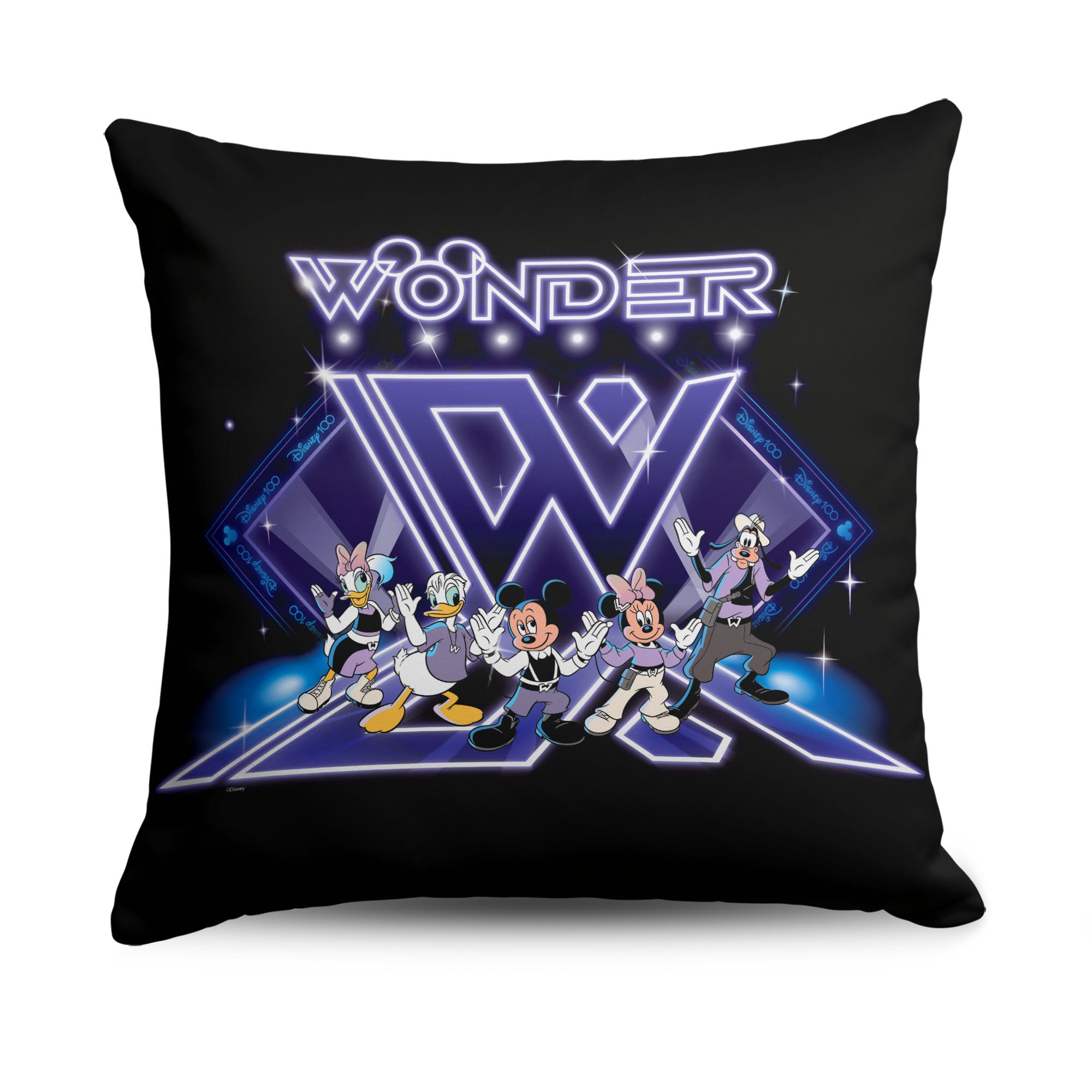 Disney D100 Wonder Group Throw Pillow 18x18 Inches