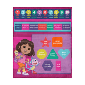Nickelodeon Dora the Explorer Vamanos Silk Touch Throw Blanket 50x60 inches