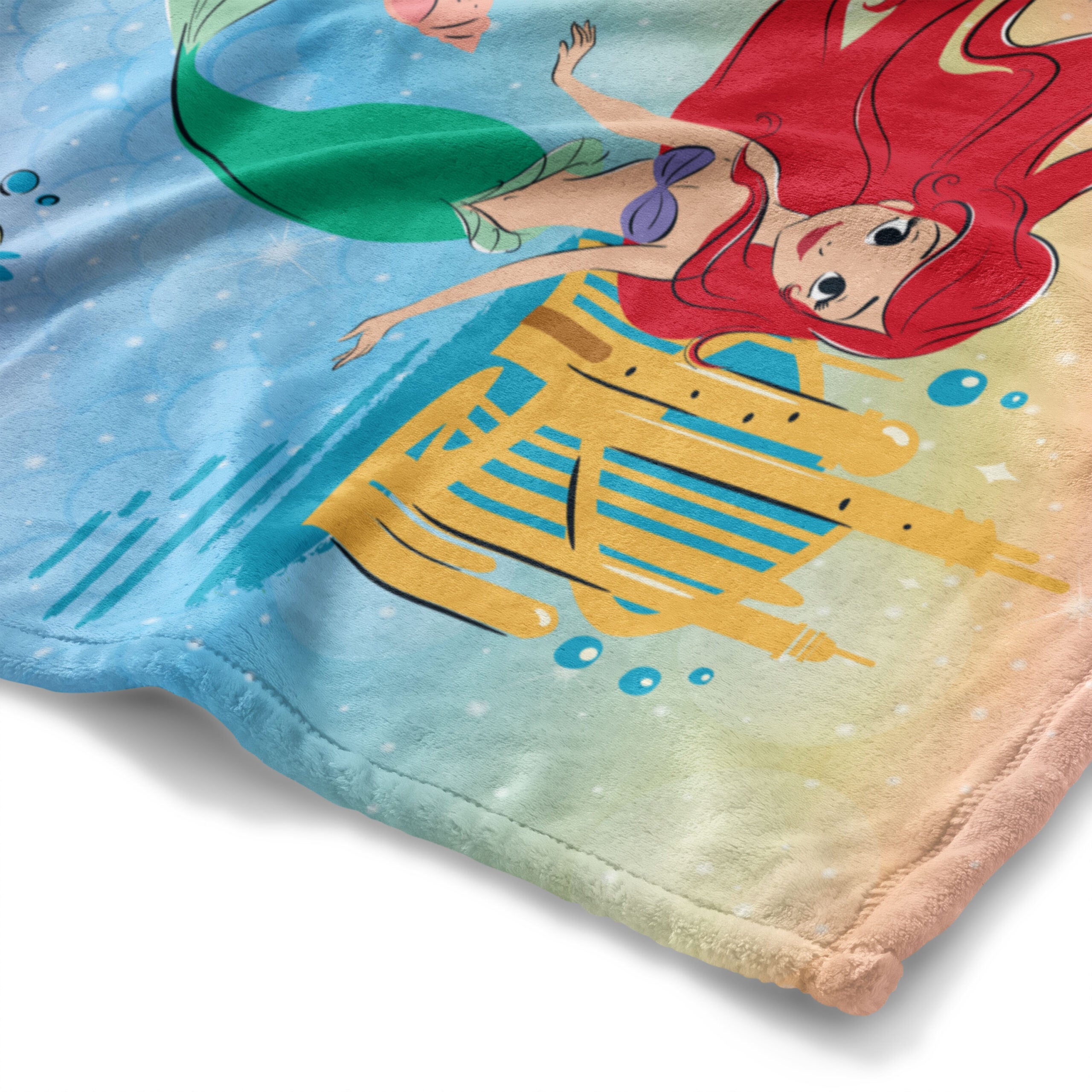 Disney Princesses Heart of A Princess Mermaid Shine Silk Touch Throw Blanket 50x60 Inches