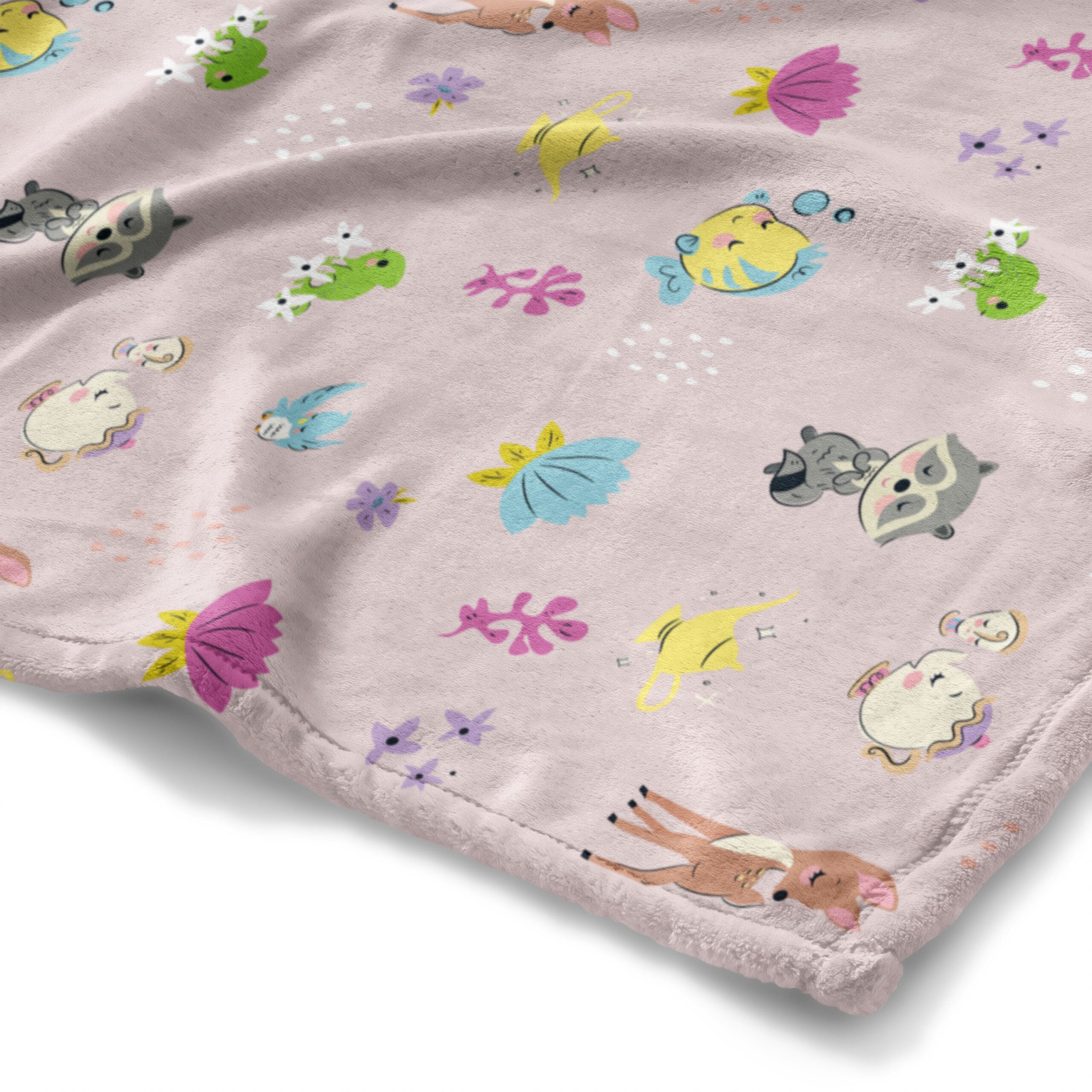 Disney Princesses Heart of A Princess Cute Critters Silk Touch Throw Blanket 50x60 Inches