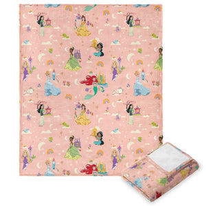 Disney Princesses Heart of A Princess Dream Girls Silk Touch Throw Blanket 50x60 Inches