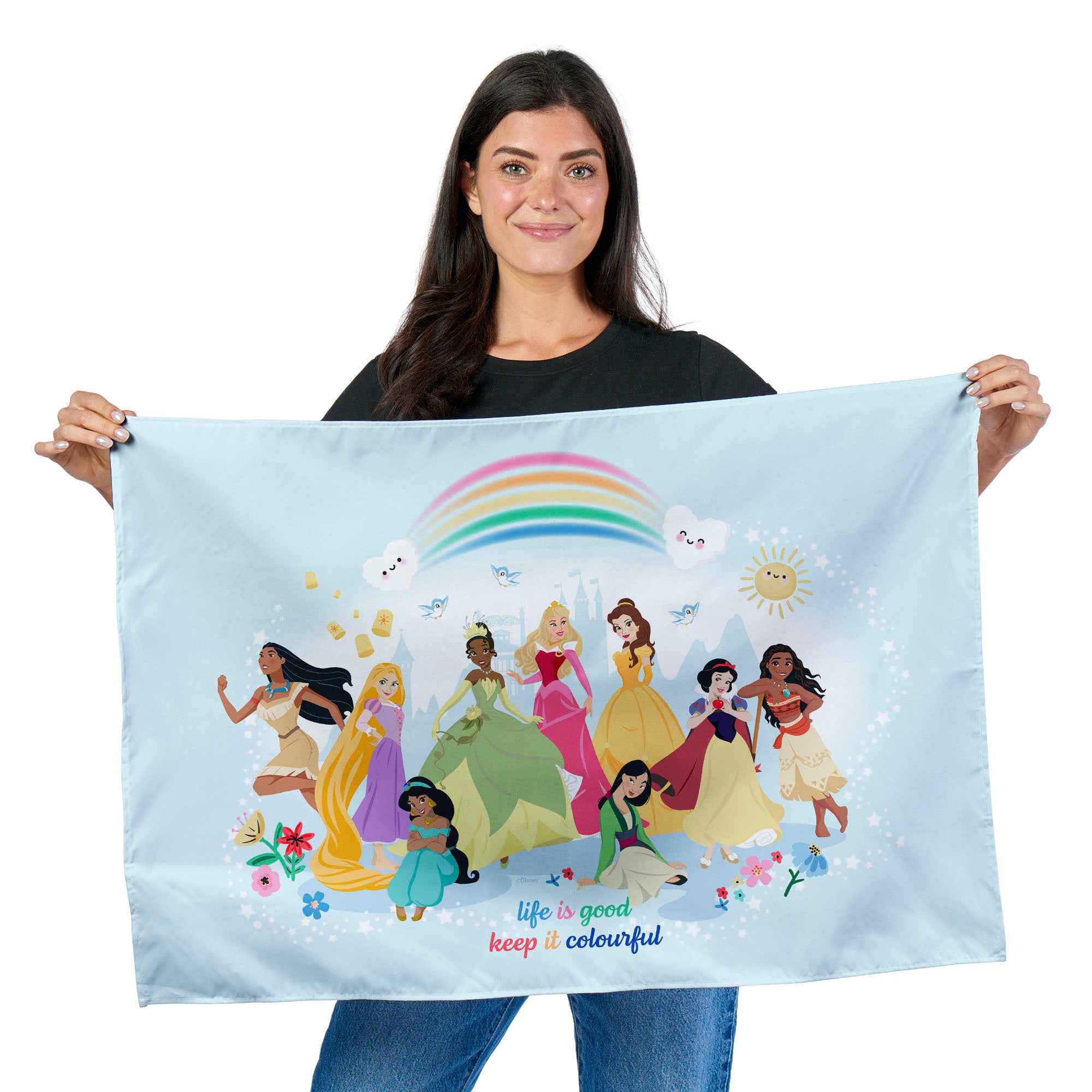 Disney Princesses Life is Colorful Wall Hanging 24x36 inches