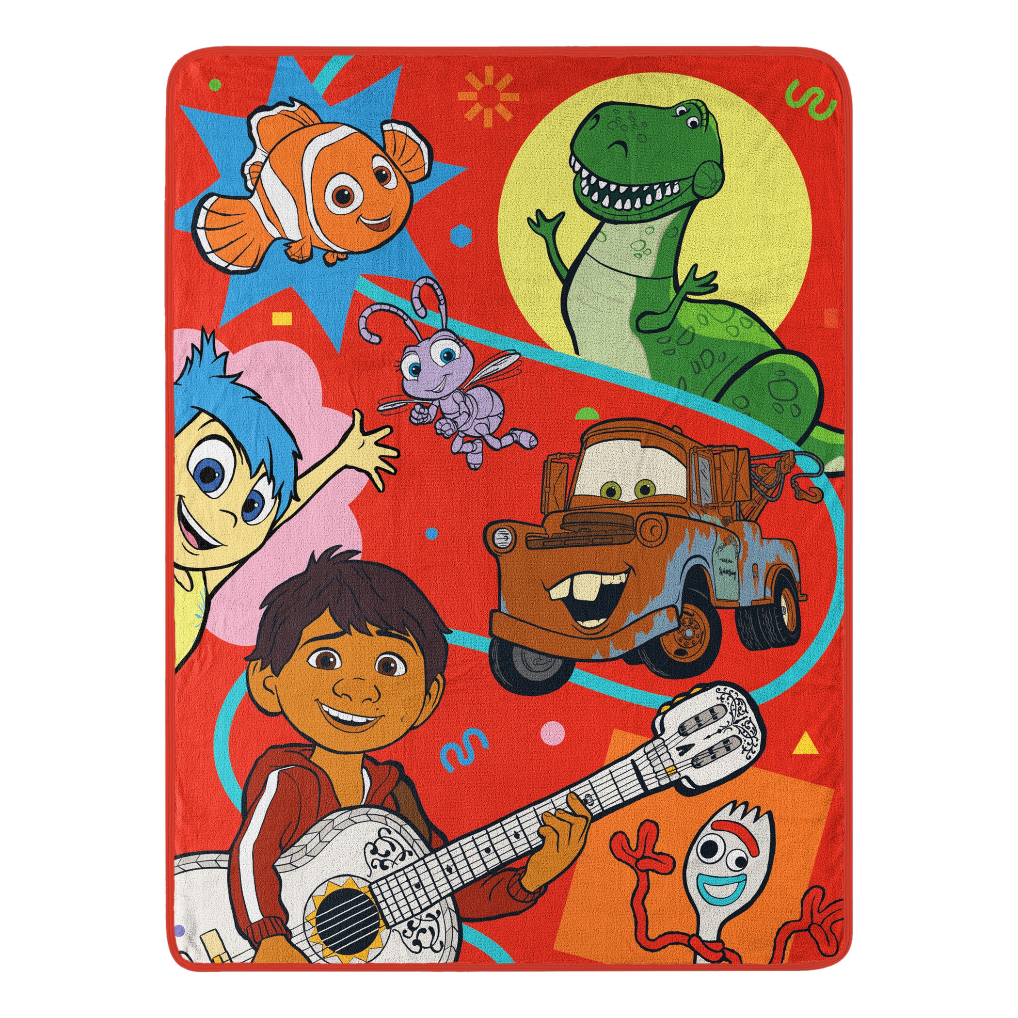 Disney Pixar Crew Micro Raschel Throw Blanket 46x60 Inches