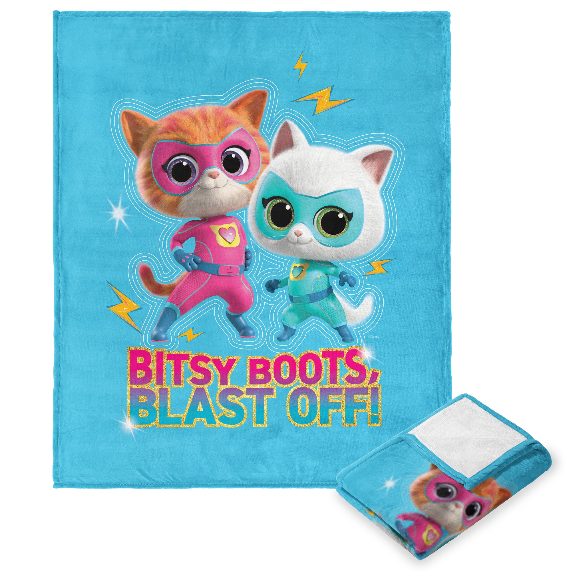 Disney Superkitties Bitsy Boots Silk Touch Throw Blanket 50x60 Inches