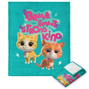 Disney Superkitties Brave And Kind Silk Touch Throw Blanket 50x60 Inches