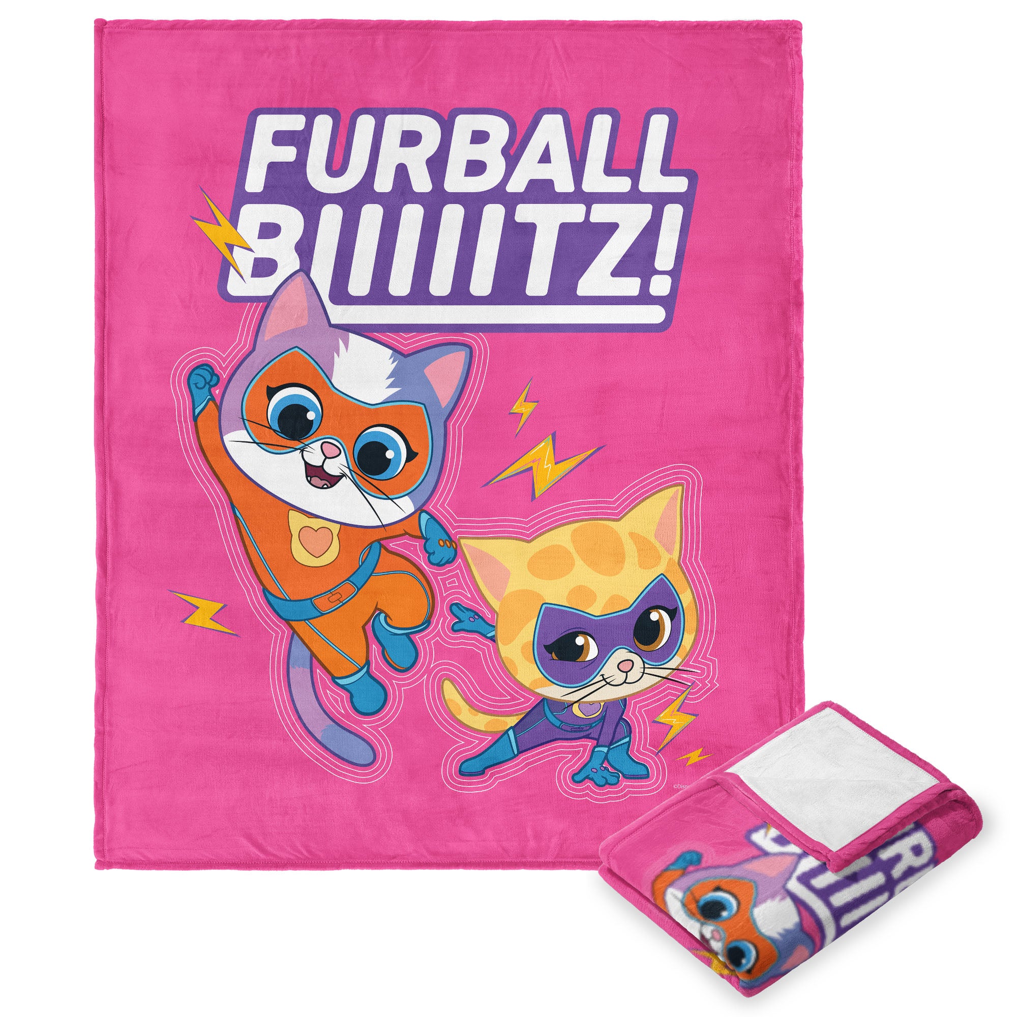 Disney Superkitties Furball Blitz Silk Touch Throw Blanket 50x60 Inches