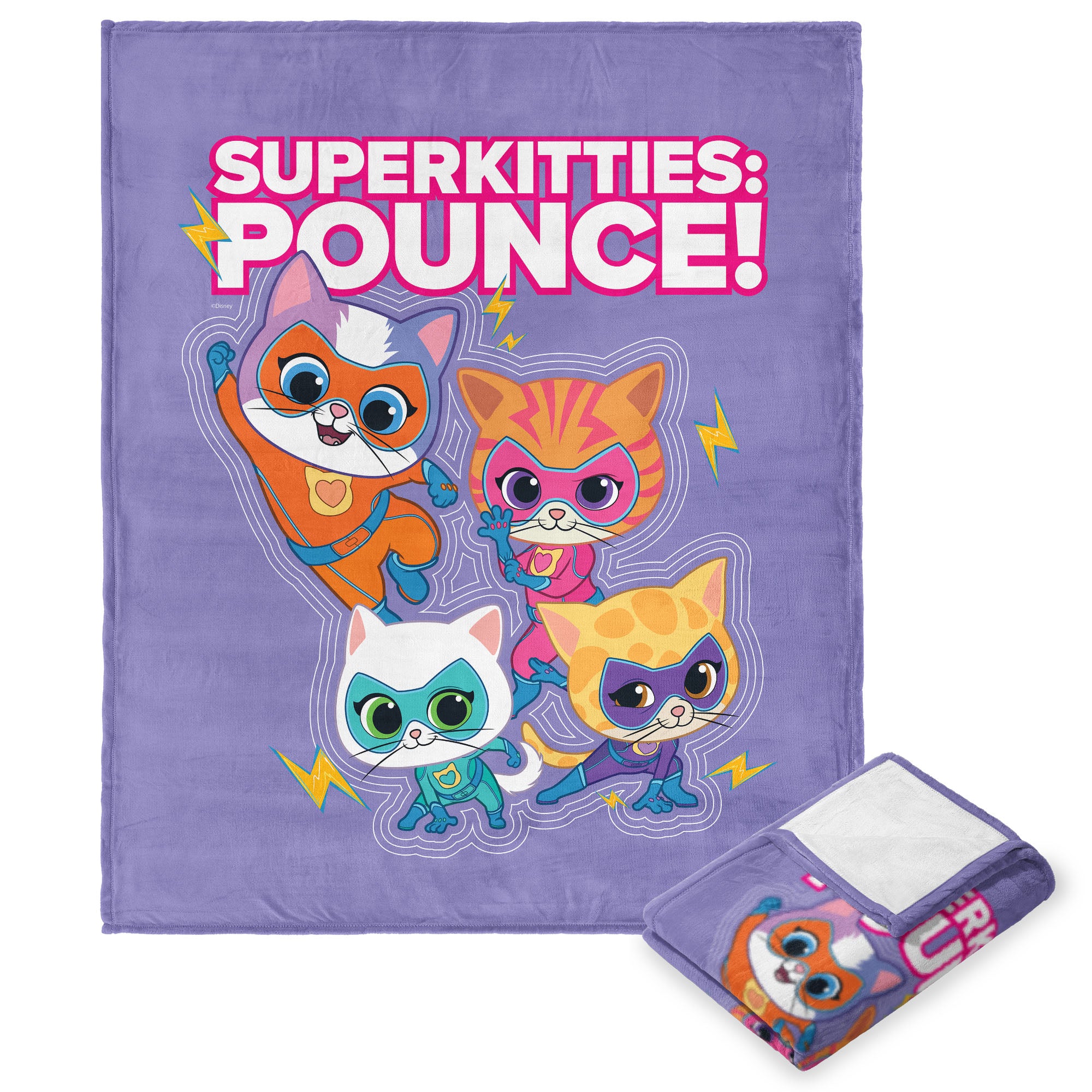 Disney Superkitties Pounce Silk Touch Throw Blanket 50x60 Inches