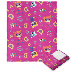 Disney Superkitties Super Pattern Silk Touch Throw Blanket 50x60 Inches