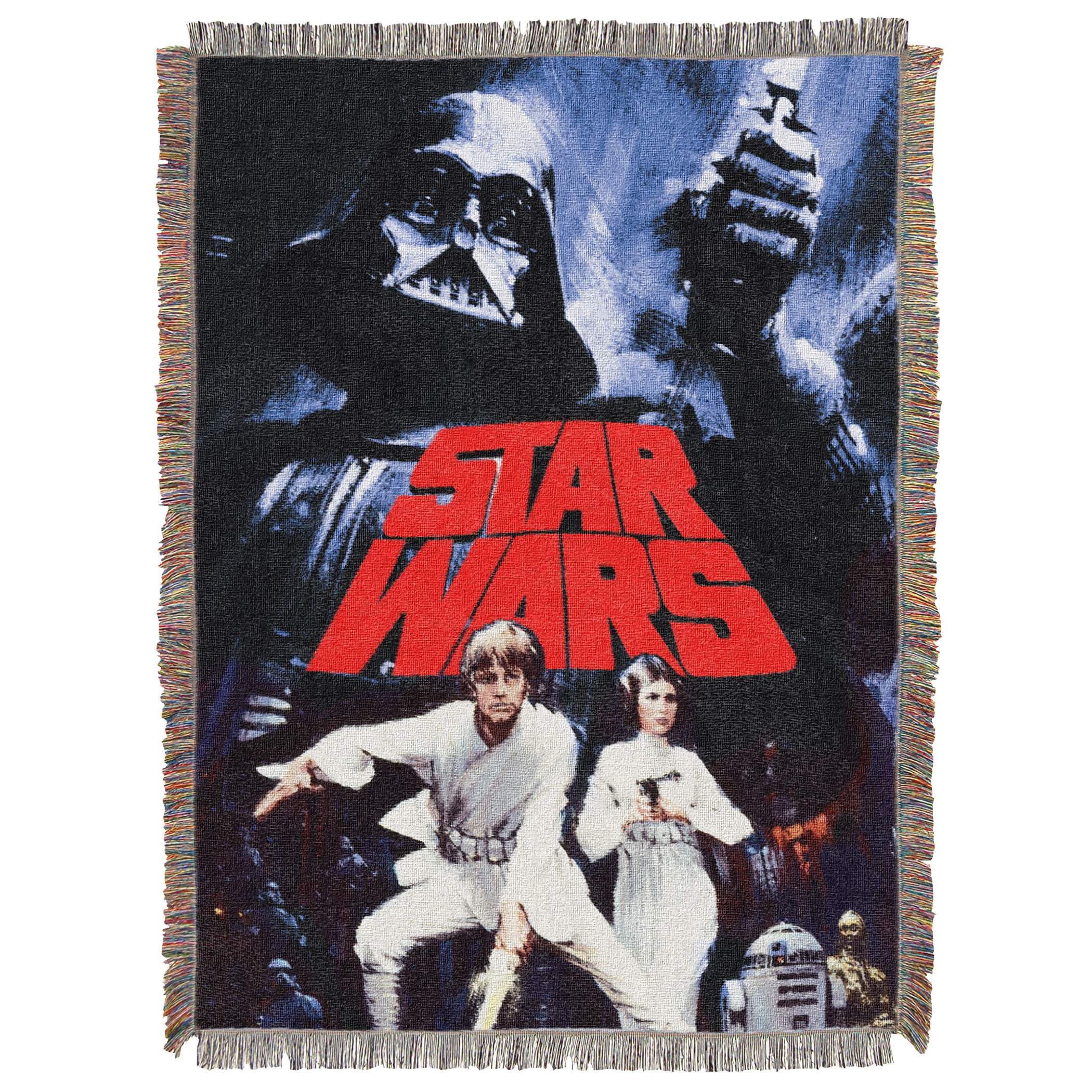 Disney Star Wars Galaxy In Turmoil Woven Tapestry Throw Blanket 48x60 Inches