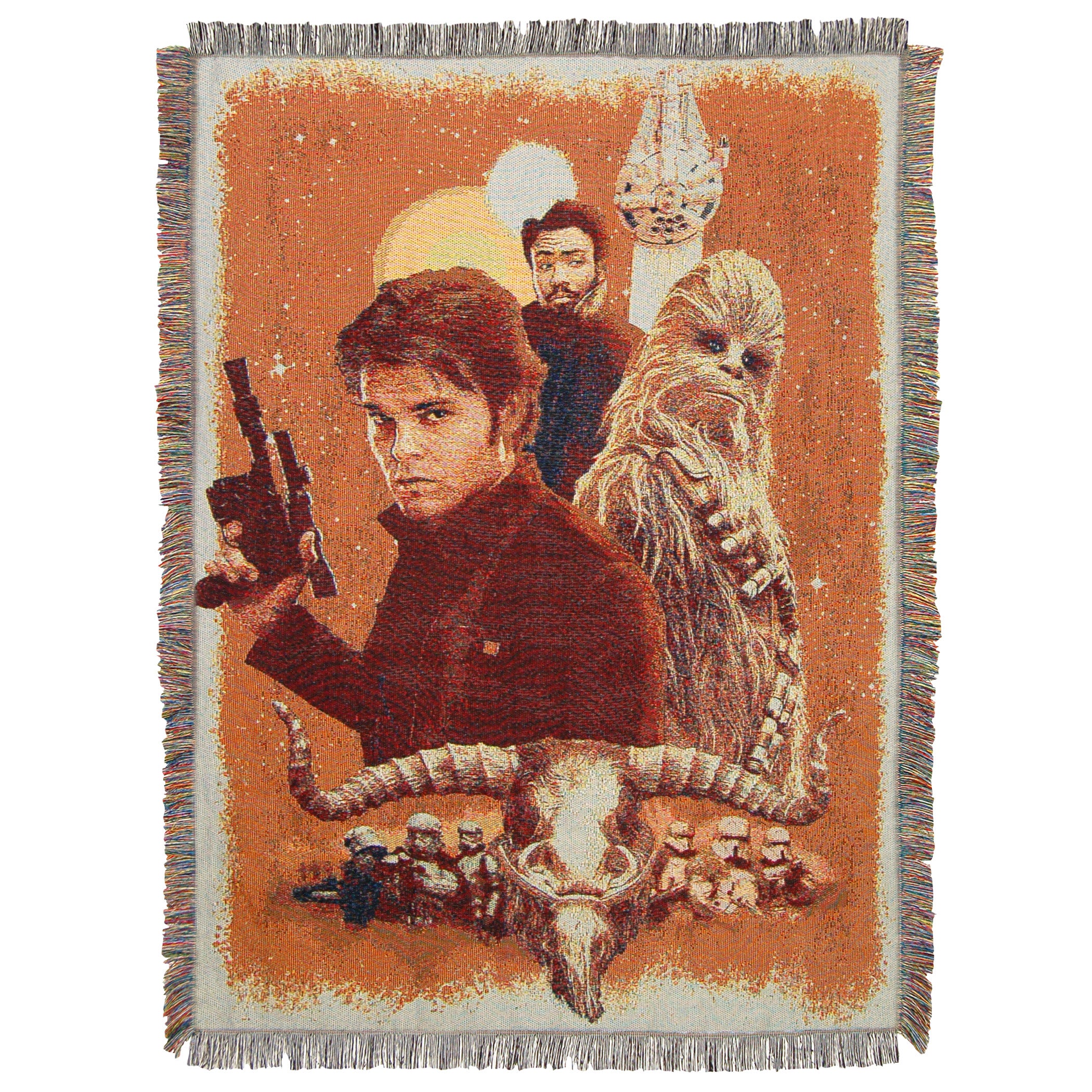 Disney Star Wars Han Solo Desolate Galaxy Woven Tapestry Throw Blanket 48x60 Inches