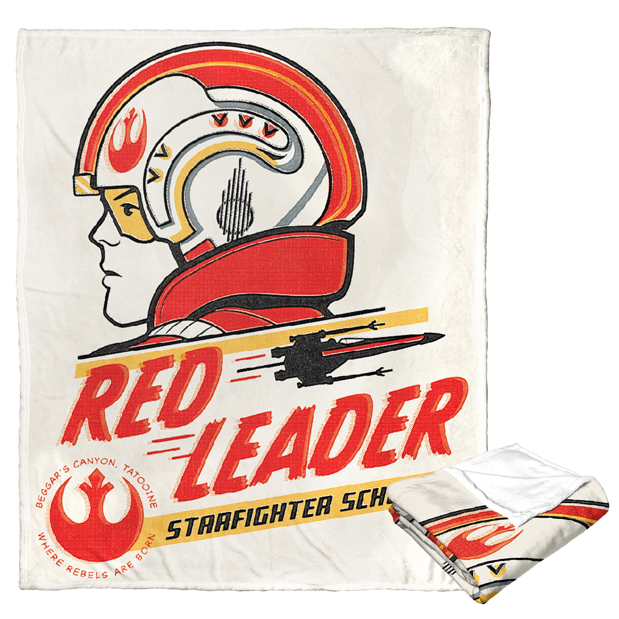 Disney Star Wars Red Leader Silk Touch Throw Blanket 50x60 Inches