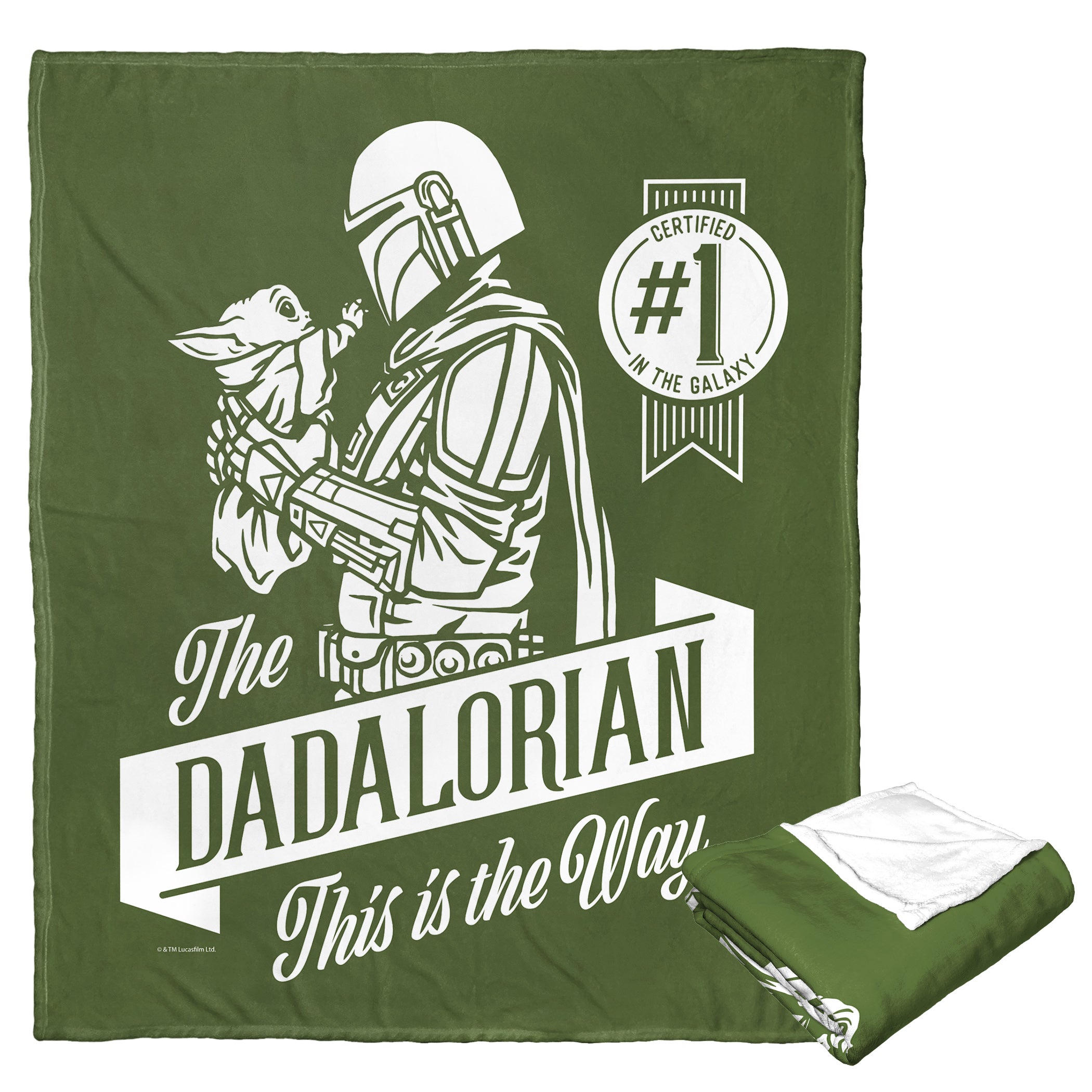 Disney Star Wars The Mandalorian Dadalorian Silk Touch Throw Blanket 50x60 Inches