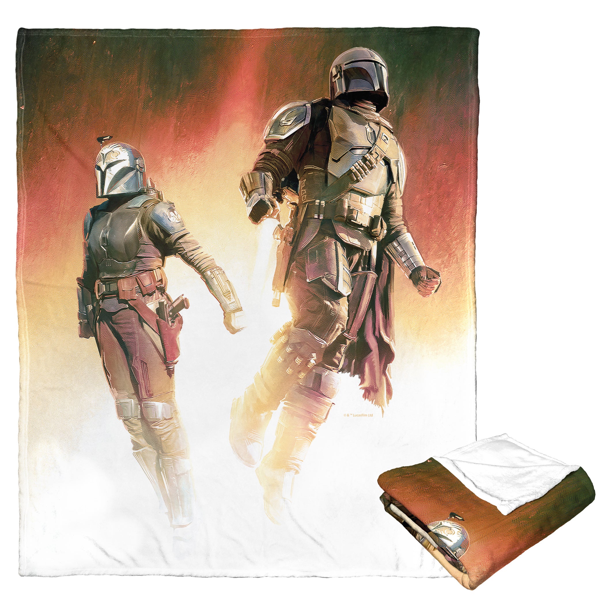 Disney Star Wars The Mandalorian Take Flight Silk Touch Throw Blanket 50x60 Inches