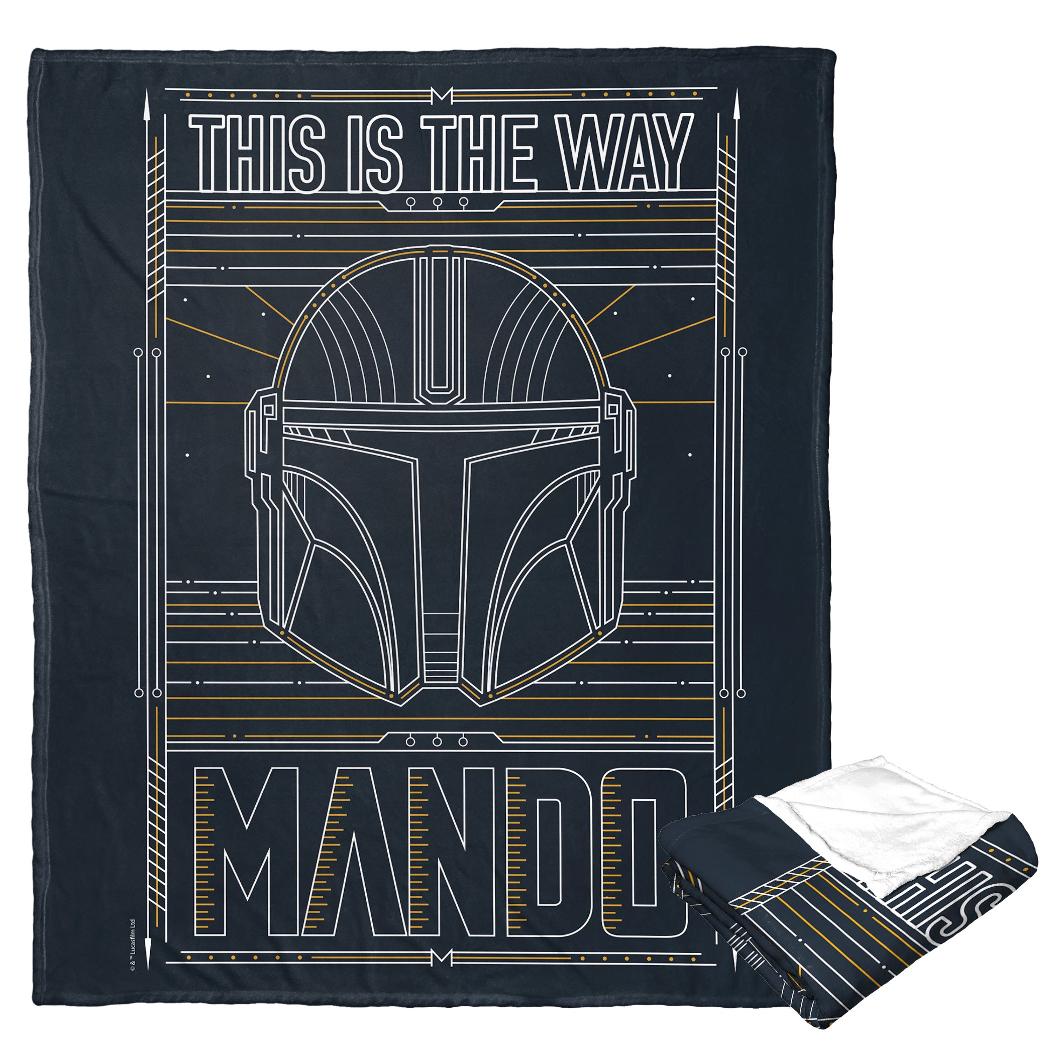 Disney Star Wars The Mandalorian This Is The Way Silk Touch Throw Blanket 50x60 Inches