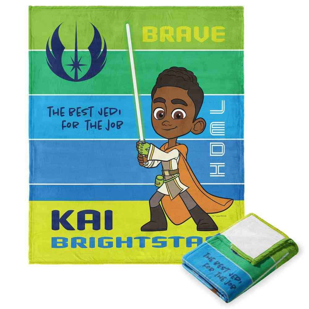 Disney Star Wars Young Jedi Kai Brightstar Silk Touch Throw Blanket 50x60 Inches