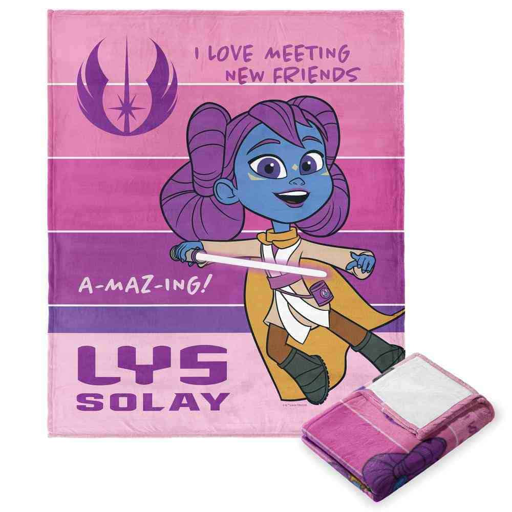 Disney Star Wars Young Jedi Lys Solay Silk Touch Throw Blanket 50x60 Inches