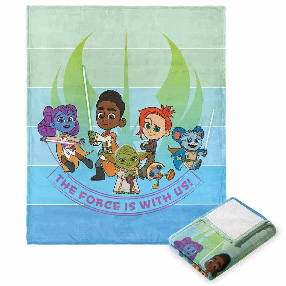 Disney Star Wars Young Jedi The Force Is With Us Silk Touch Throw Blanket 50x60 Inches