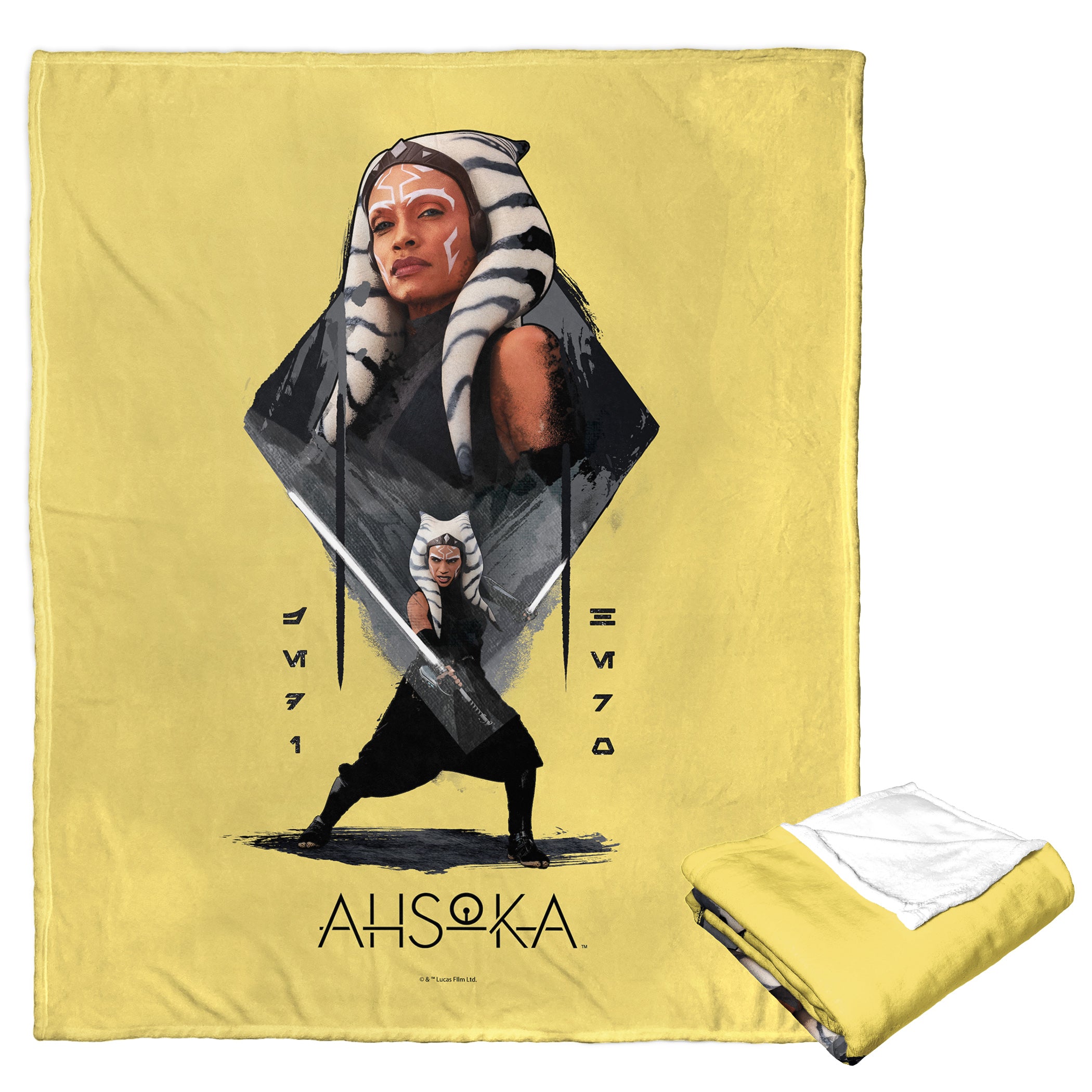 Disney Star Wars Ahsoka Galactic Investigation Silk Touch Throw Blanket 50x60 Inches