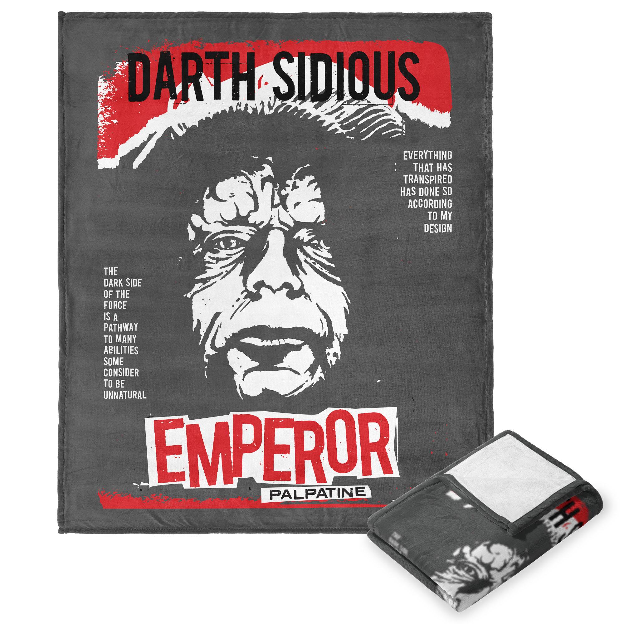 Disney Star Wars Darth Sidious Silk Touch Throw Blanket 50x60 Inches