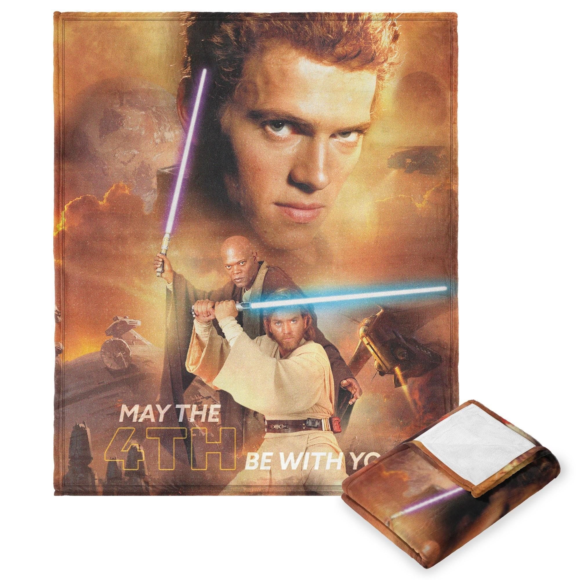 Disney Star Wars Obi Wan's Force Silk Touch Throw Blanket 50x60 Inches