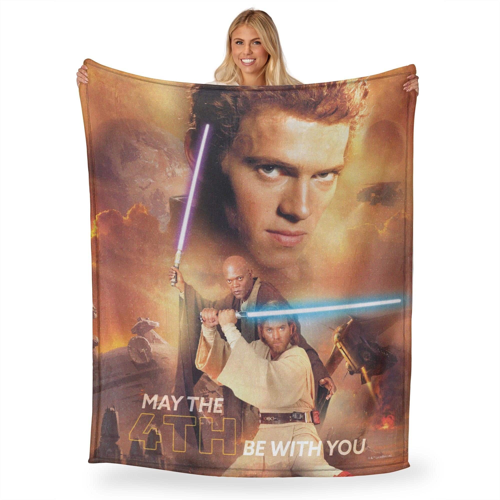 Disney Star Wars Obi Wan's Force Silk Touch Throw Blanket 50x60 Inches