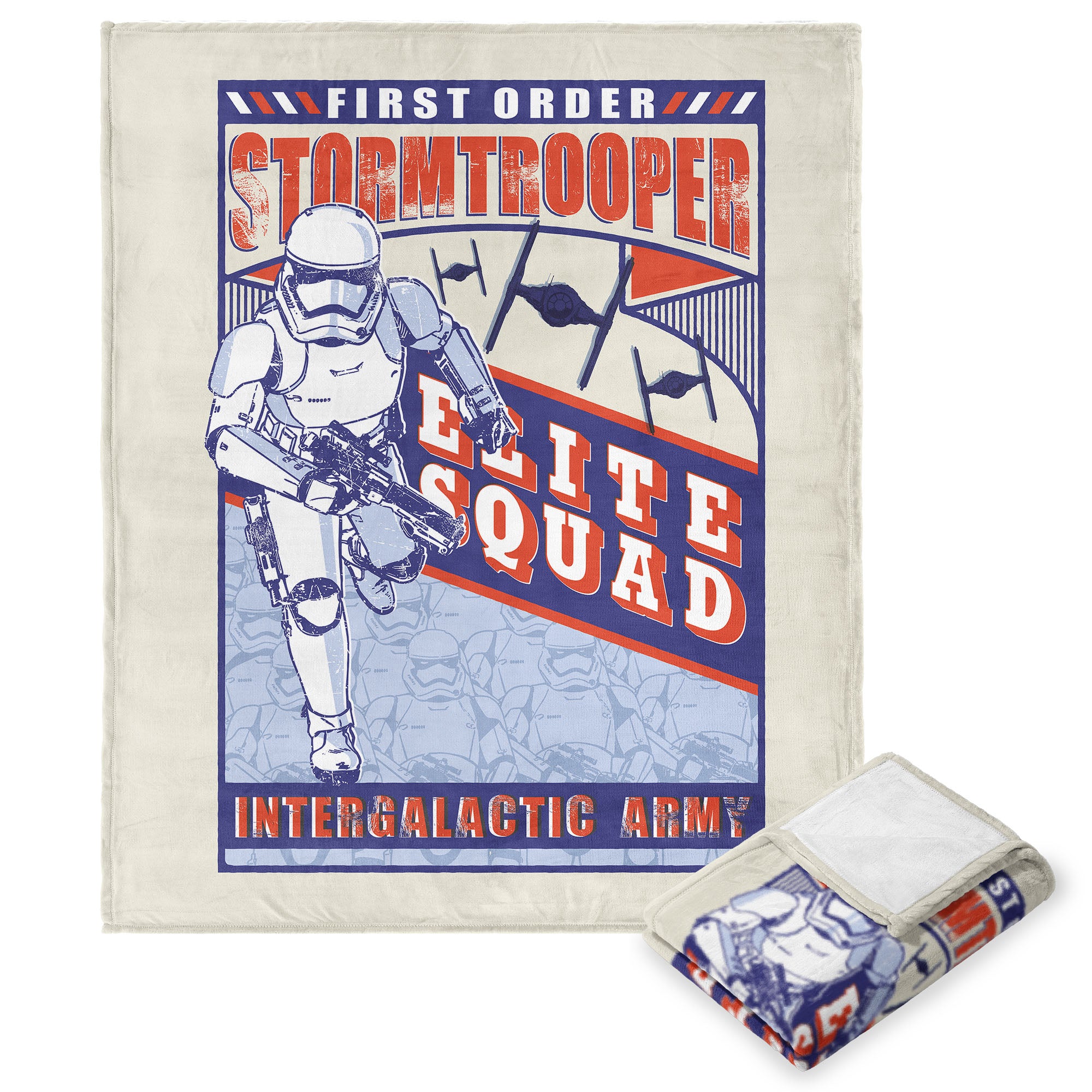 Disney Star Wars Episode 8 Vintage Signage Stormtroopers Silk Touch Throw Blanket 50x60 Inches