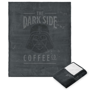 Disney Star Wars Classic Dark Side Coffee Co. Silk Touch Throw Blanket 50x60 Inches