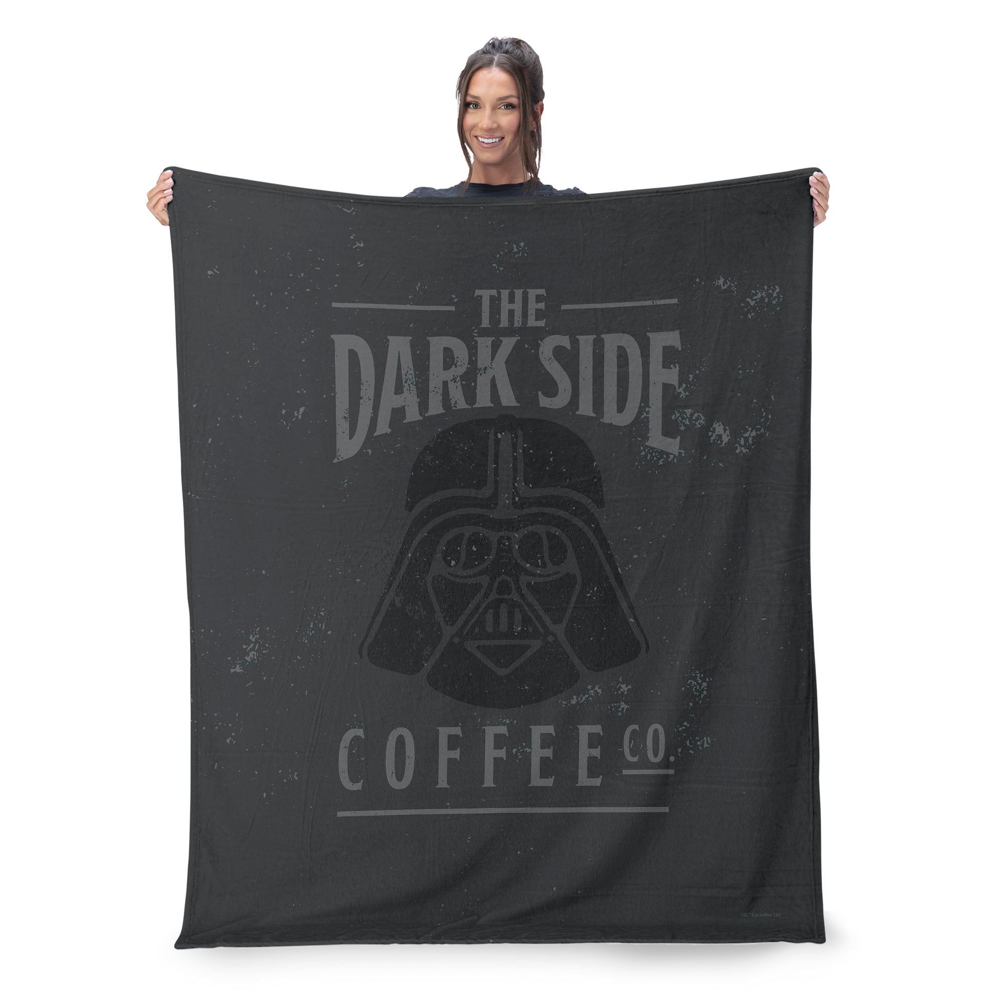 Disney Star Wars Classic Dark Side Coffee Co. Silk Touch Throw Blanket 50x60 Inches